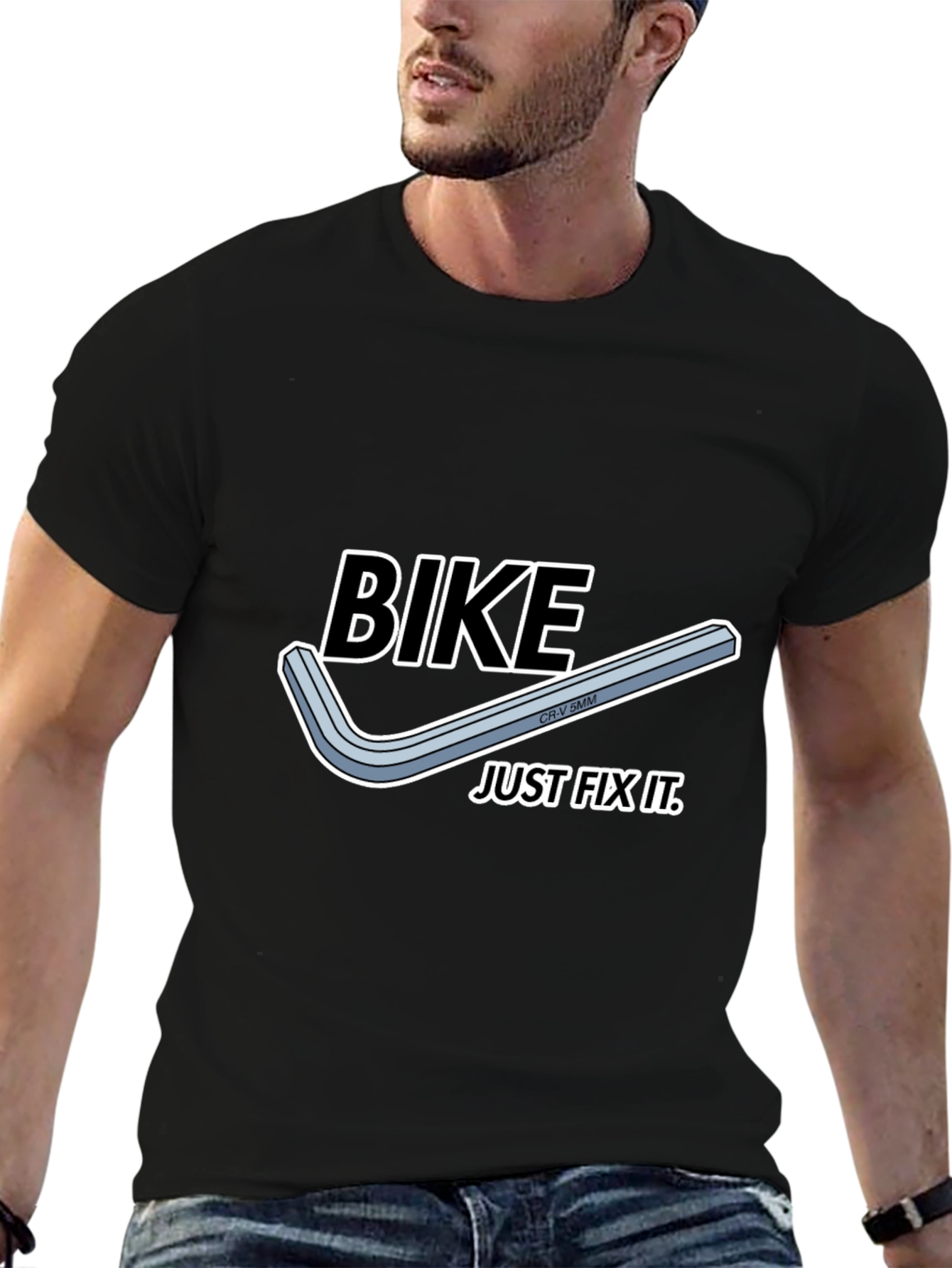 Bike Just Fix It T-Shirt - Black