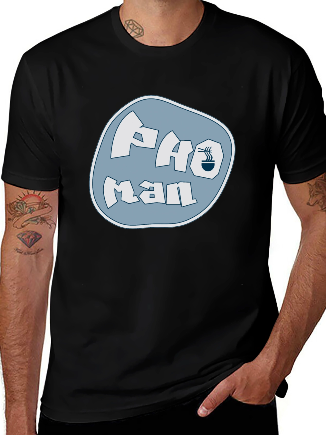 Pho Man Black T-Shirt
