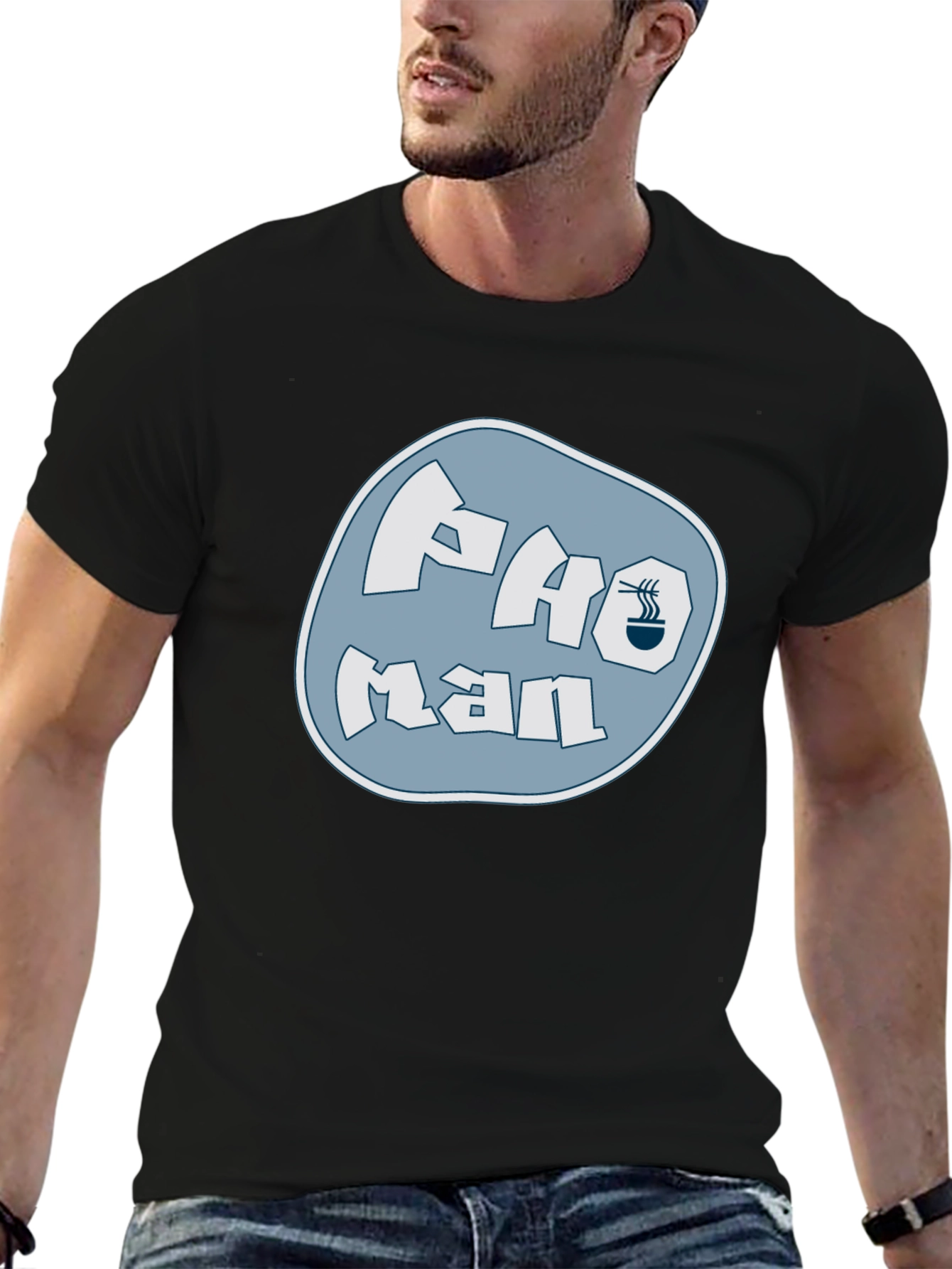 Pho Man Black T-Shirt