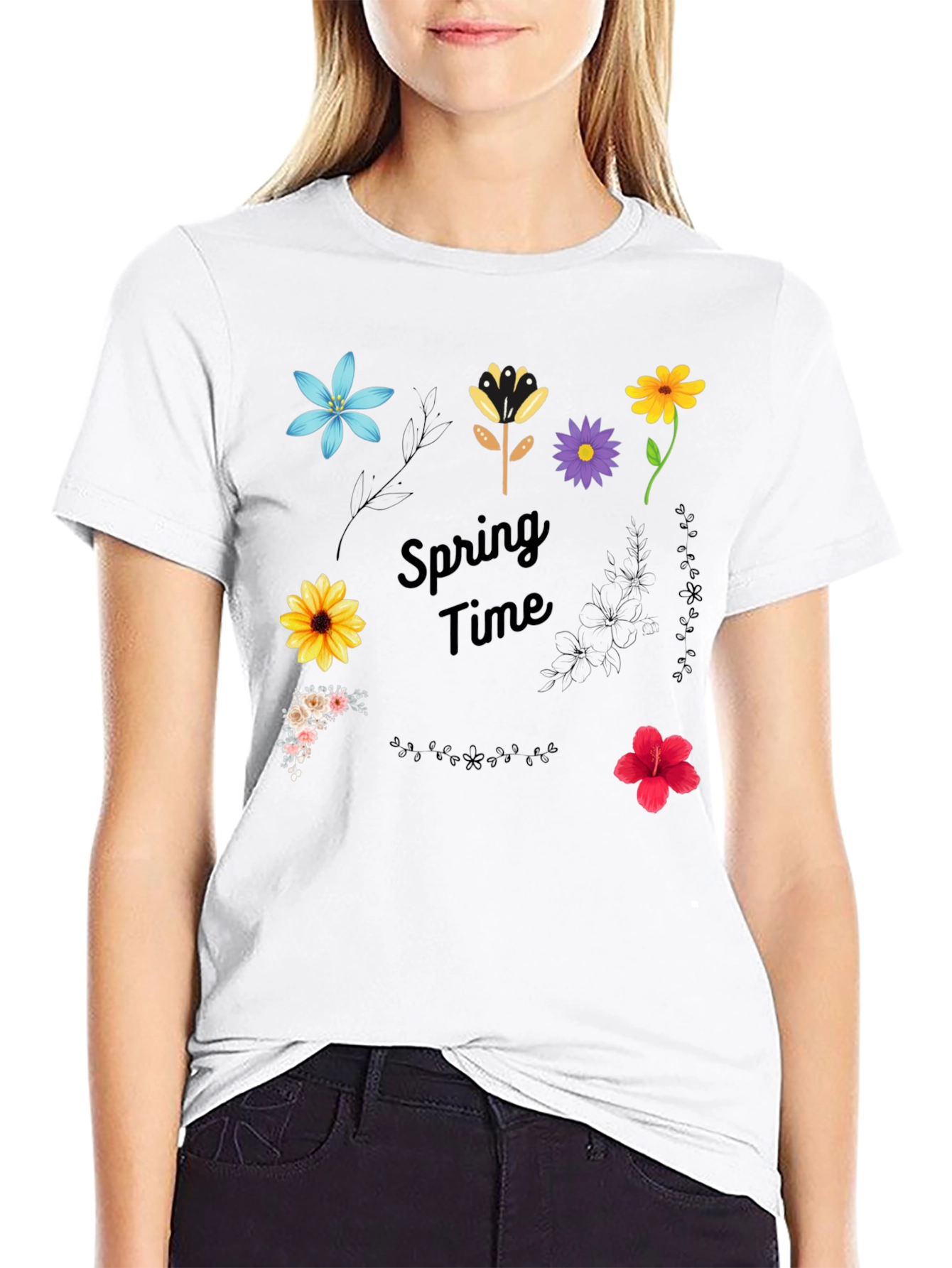 Spring Time Floral Graphic T-Shirt