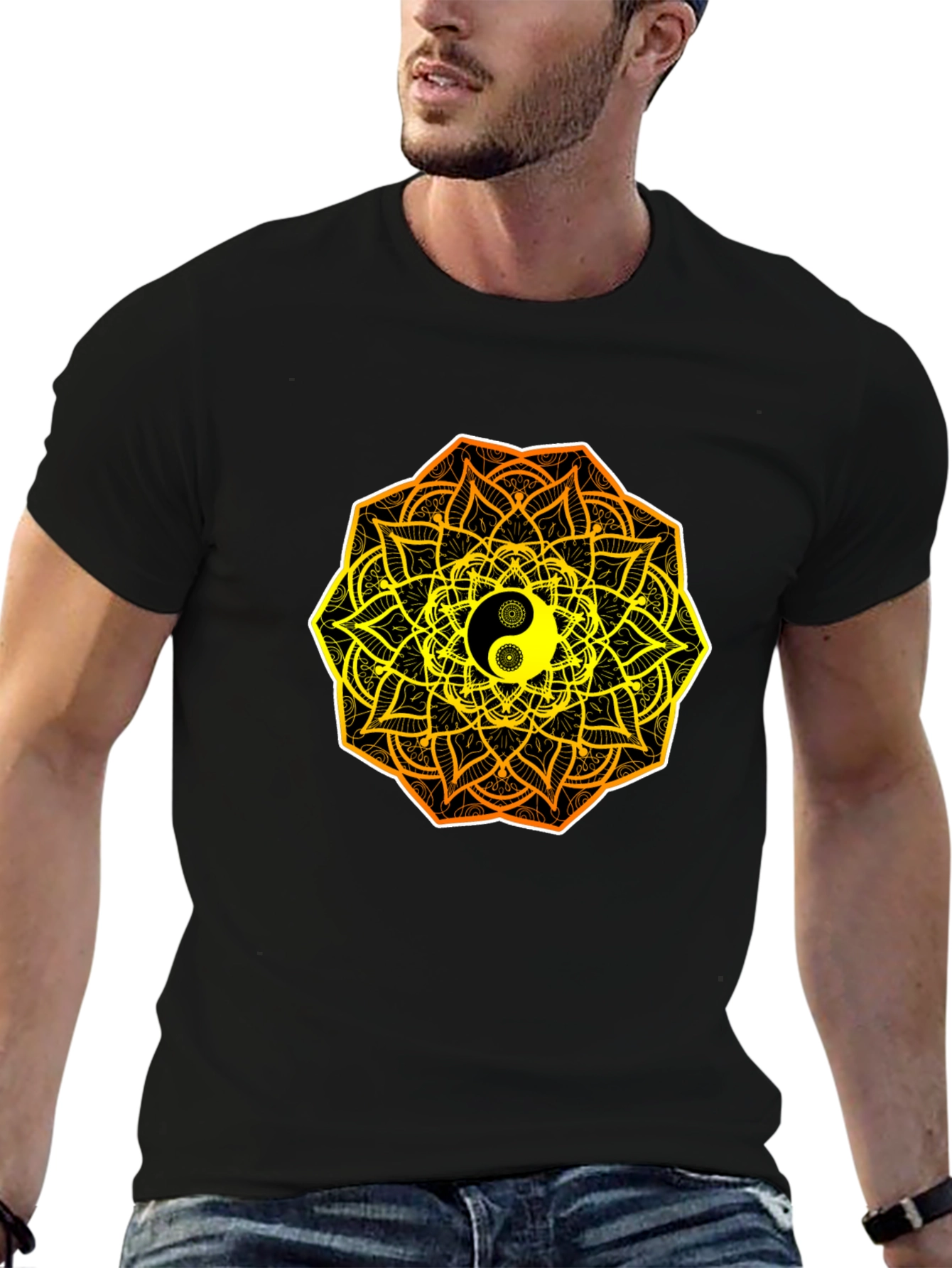 Yin Yang Mandala Graphic T-Shirt - Stylish & Unique