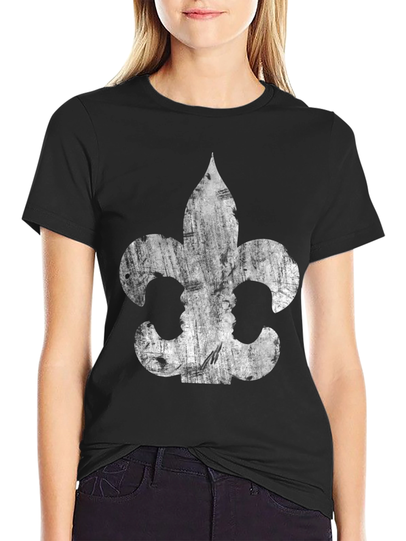 Fleur-de-Lis Graphic Print Mens T-Shirt