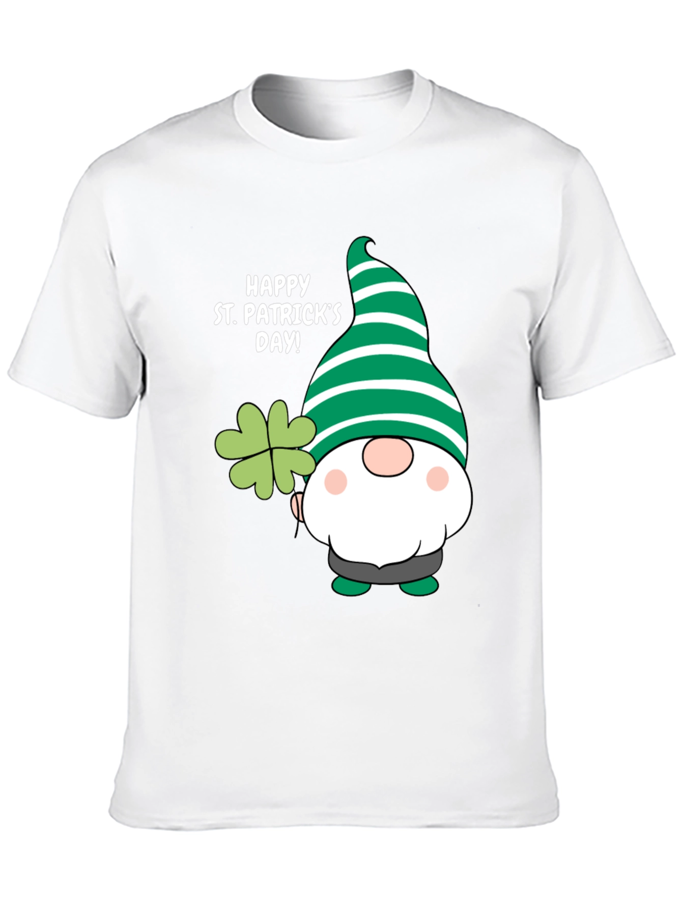 St. Patricks Day Gnome T-Shirt - Lucky Clover Design