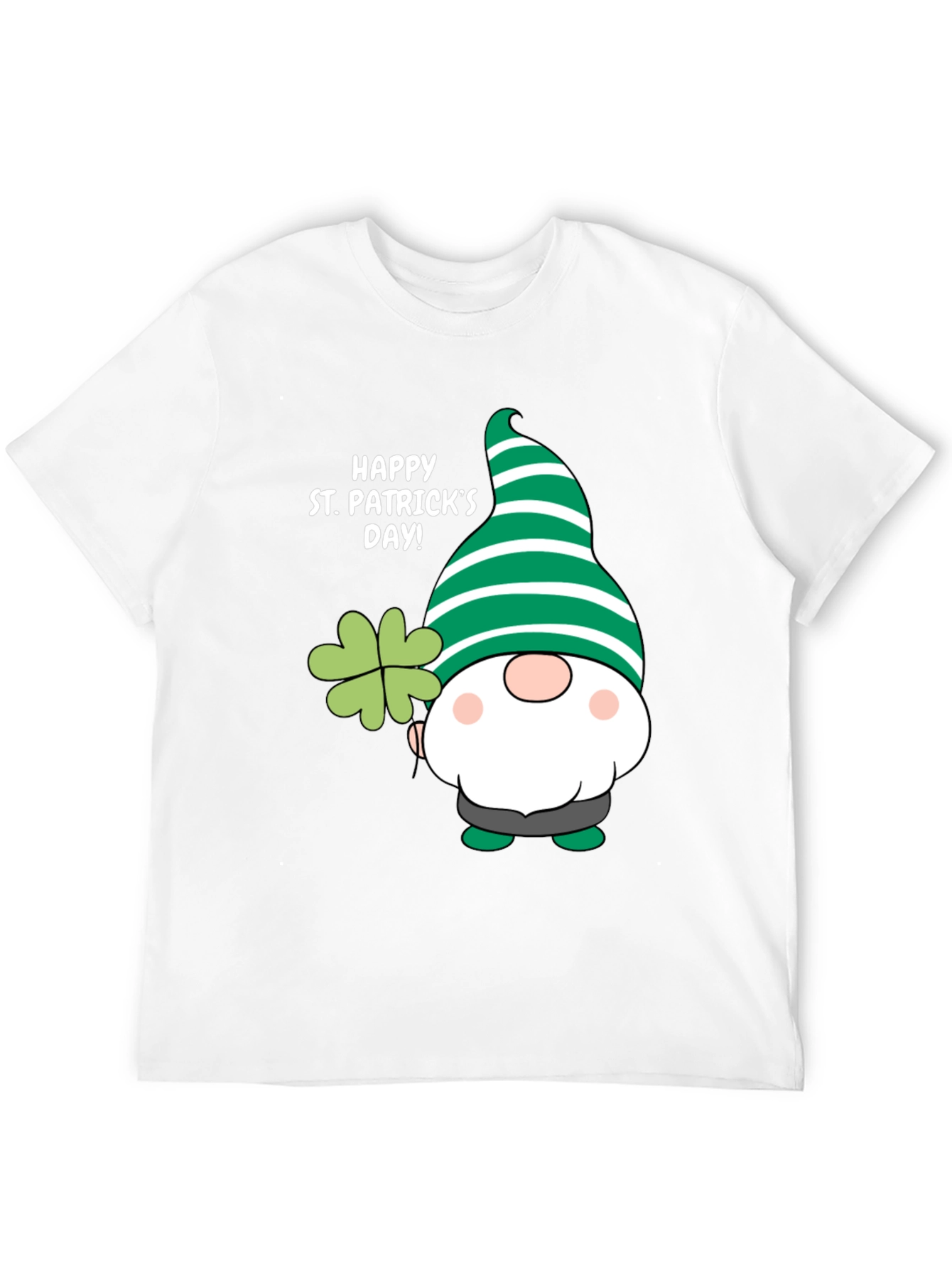 St. Patricks Day Gnome T-Shirt - Lucky Clover Design