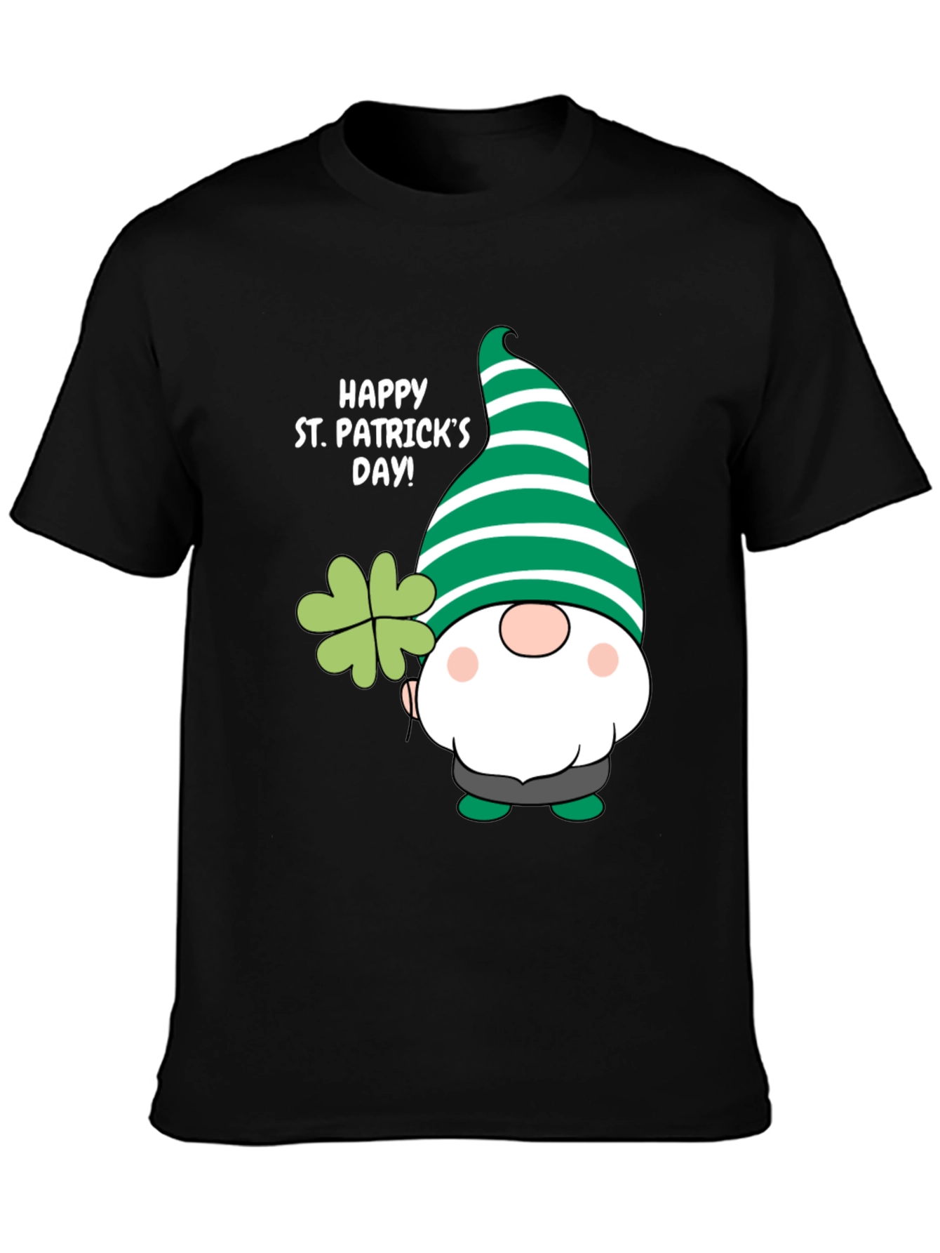 St. Patricks Day Gnome T-Shirt - Lucky Clover Design