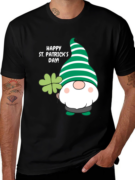 St. Patricks Day Gnome T-Shirt - Lucky Clover Design