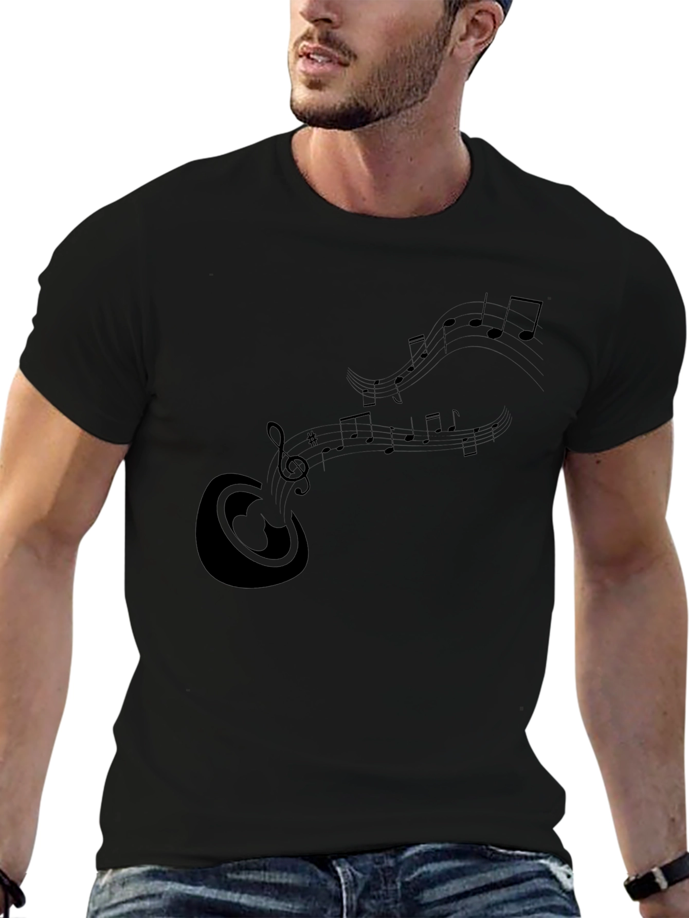 Musical Notes Graphic T-Shirt