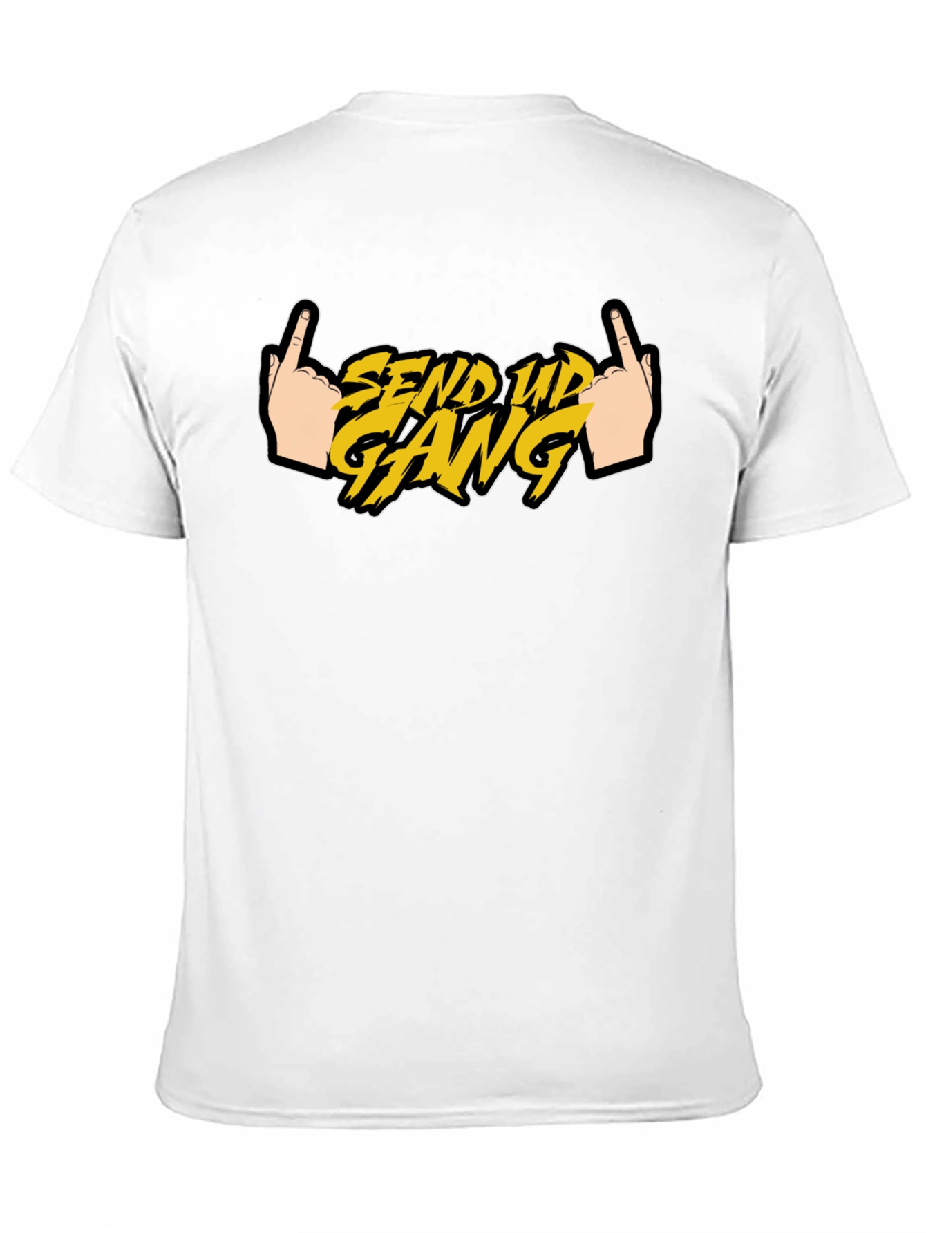 Send Up Gang Graphic Tee - Black Cotton T-Shirt