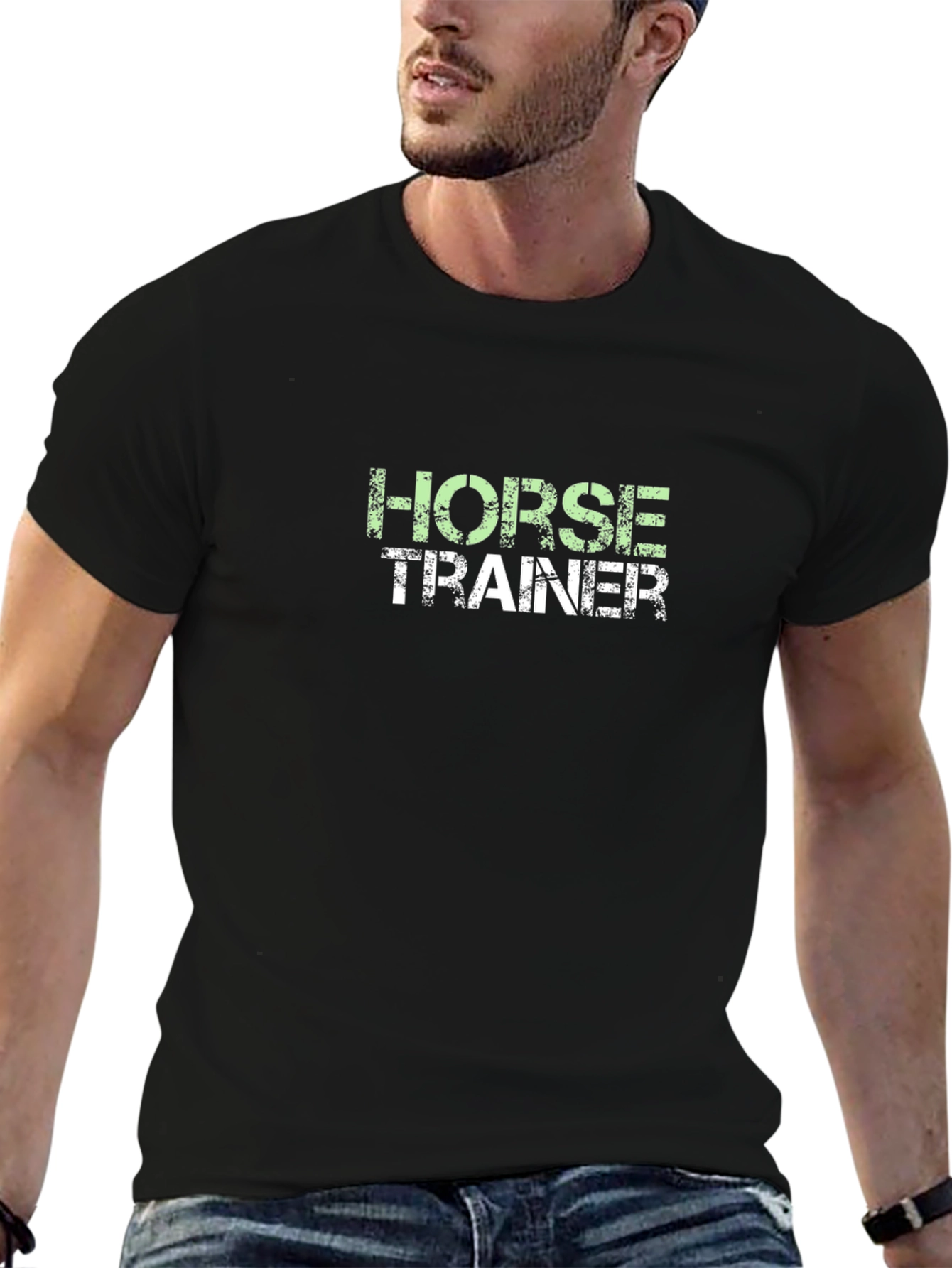 Horse Trainer T-Shirt - Black Cotton Tee