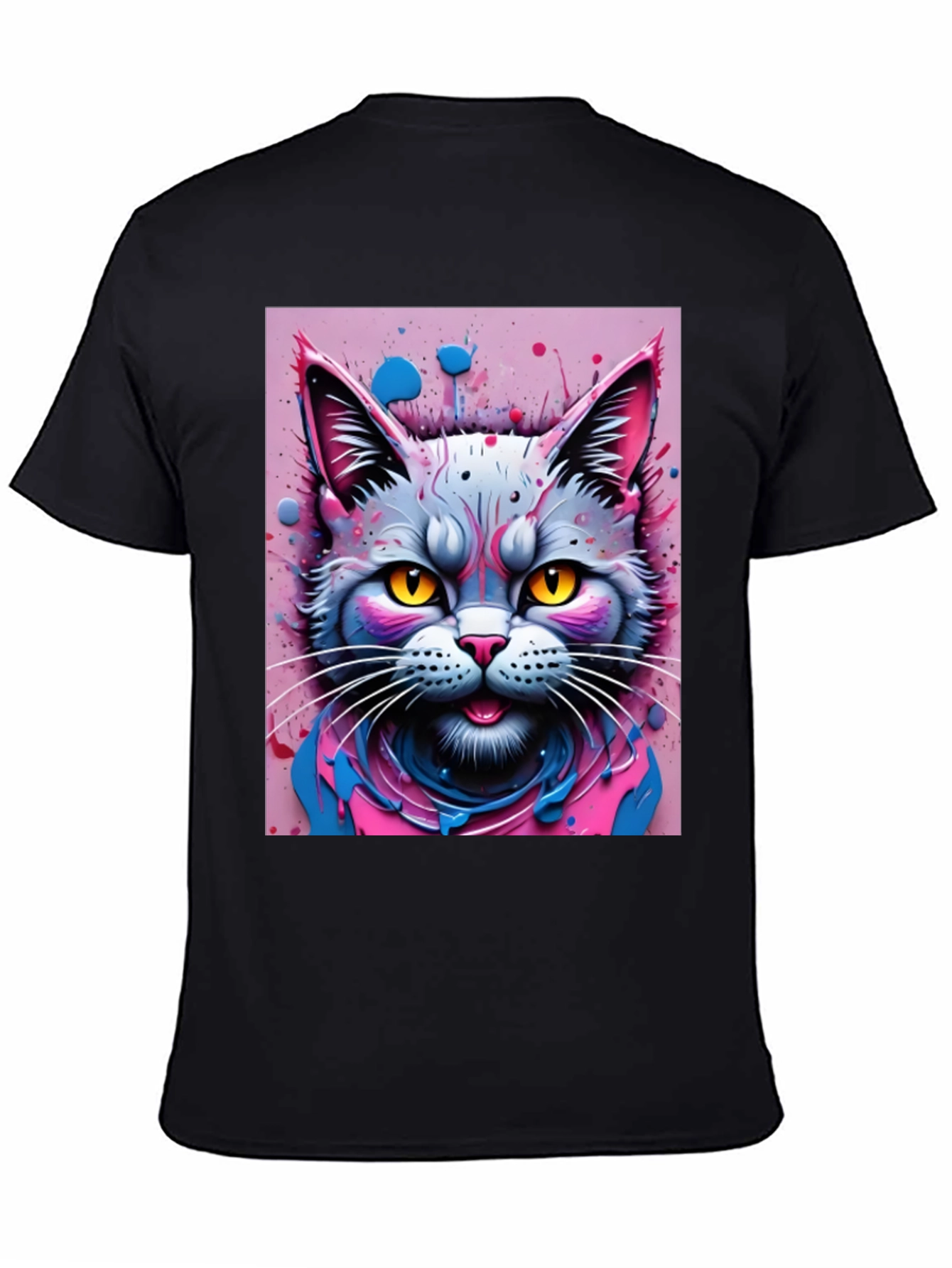 Cool Cat Graphic Tee - Black