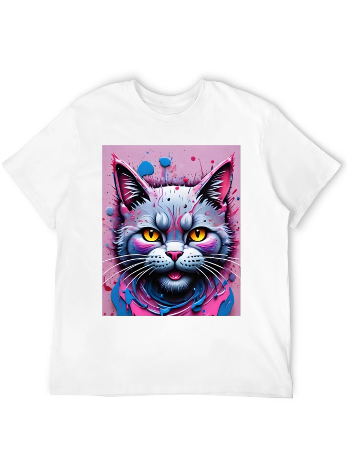 Cool Cat Graphic Tee - Black