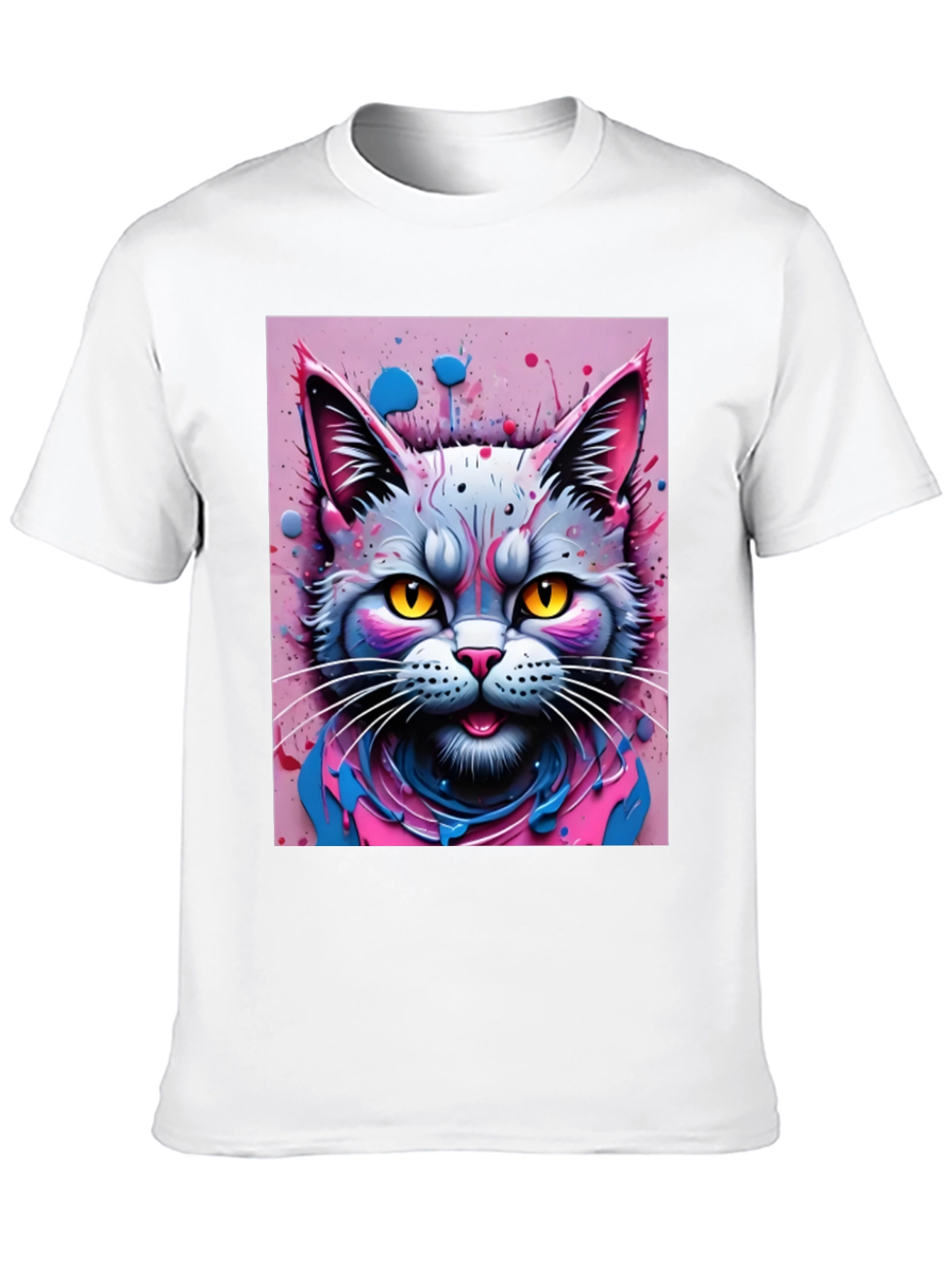 Cool Cat Graphic Tee - Black