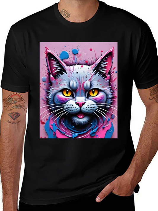 Cool Cat Graphic Tee - Black