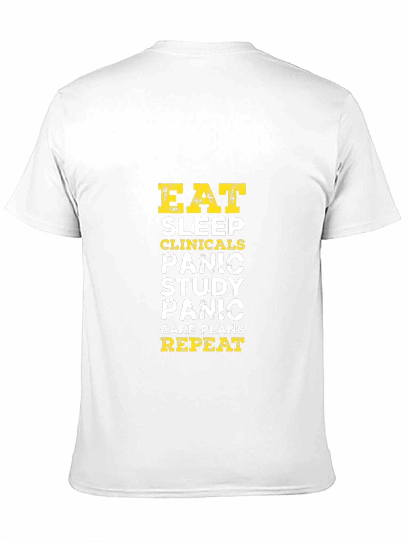 Eat Sleep Clinicals Panic Repeat Black T-Shirt