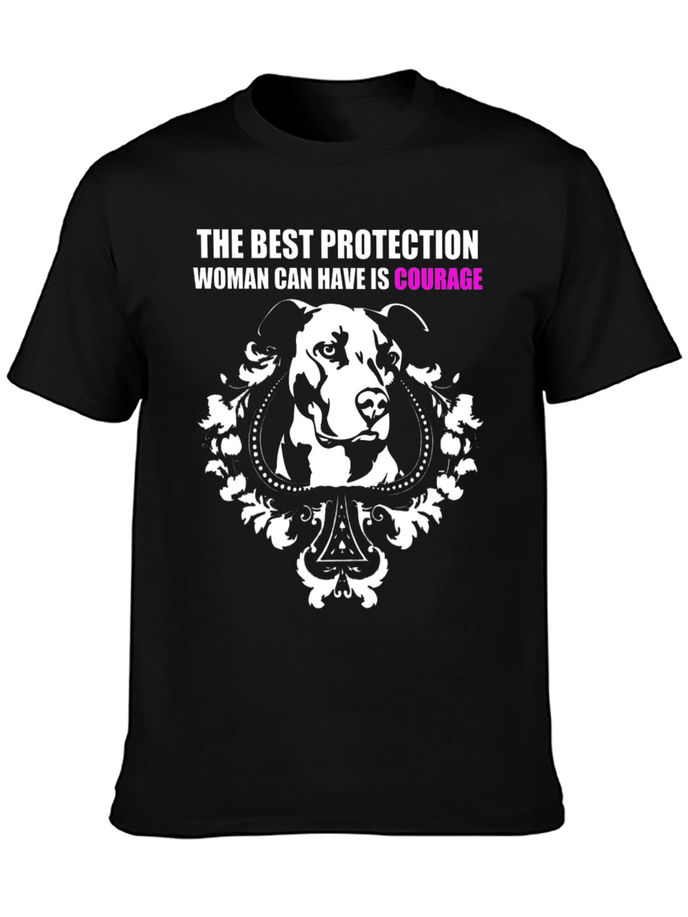 Dog Courage Graphic Tee - Empowering Womens Shirt