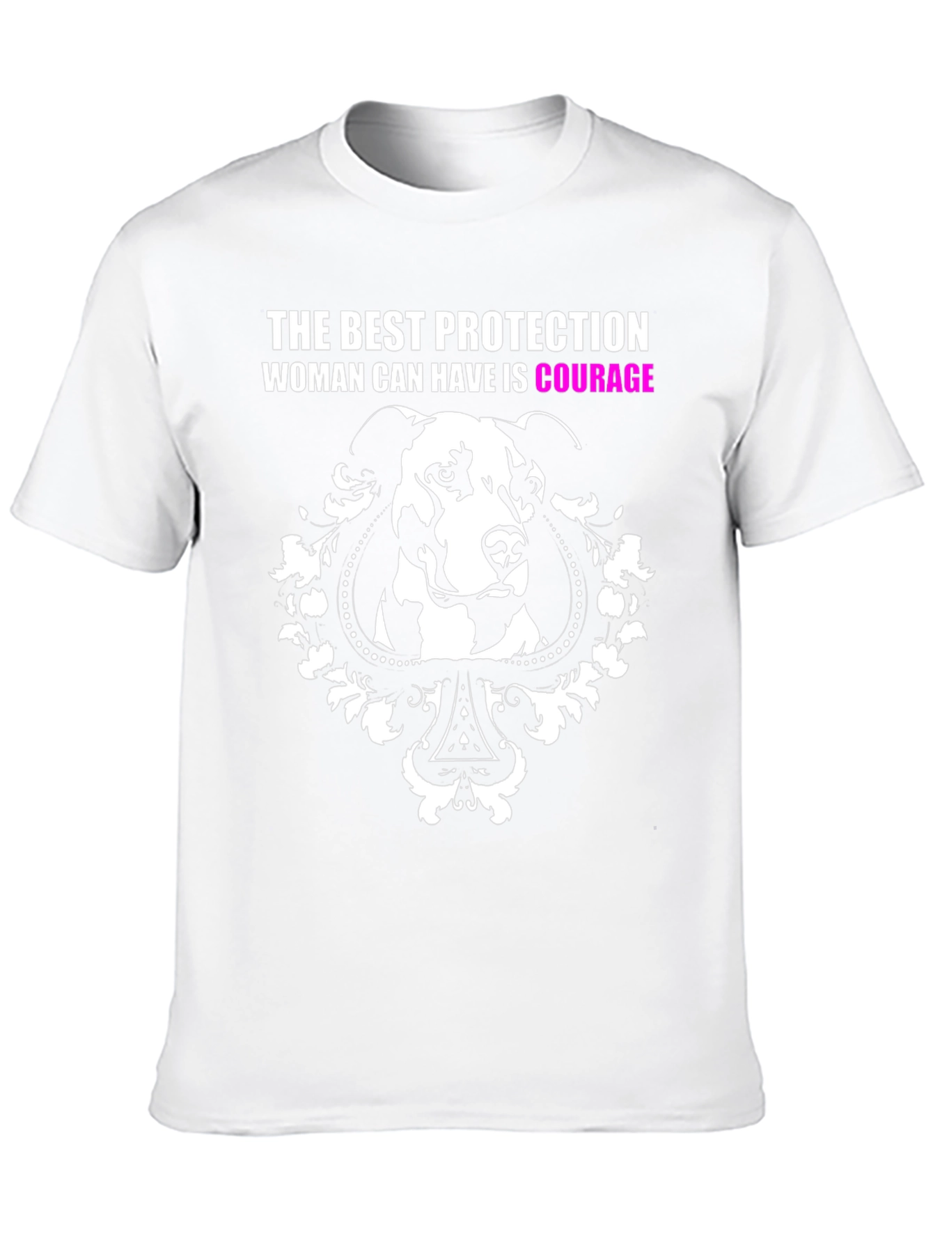 Dog Courage Graphic Tee - Empowering Womens Shirt