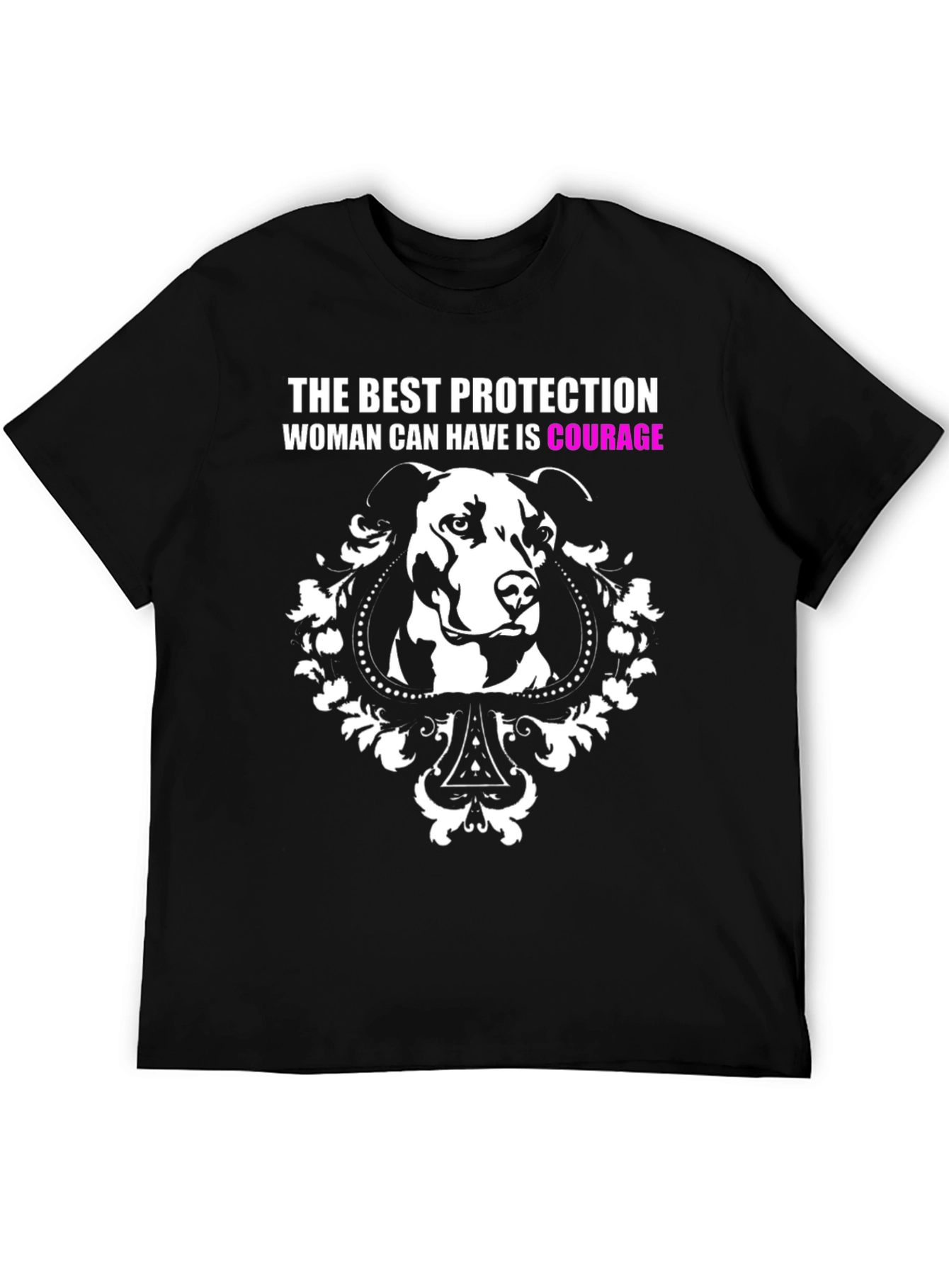 Dog Courage Graphic Tee - Empowering Womens Shirt