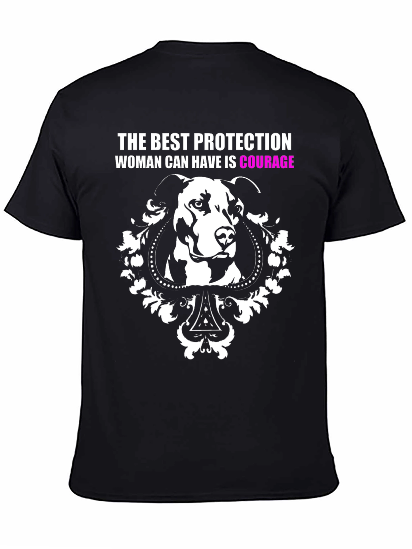Dog Courage Graphic Tee - Empowering Womens Shirt