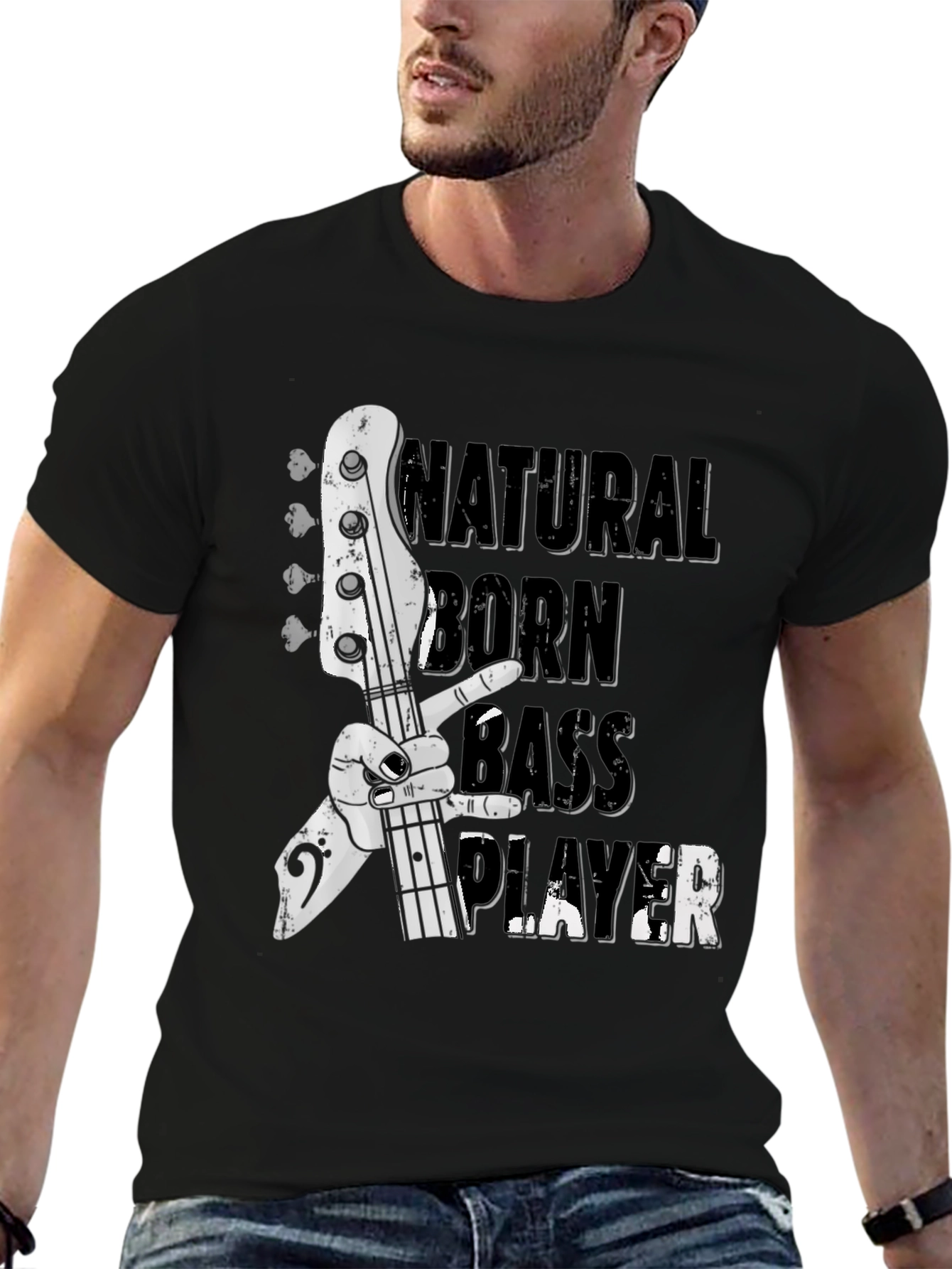 Natural Born Bass Player Graphic Tee