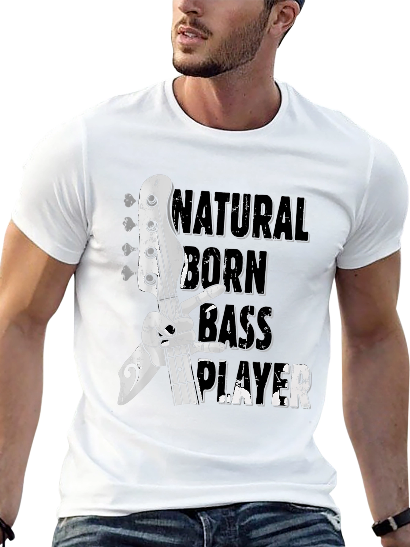 Natural Born Bass Player Graphic Tee