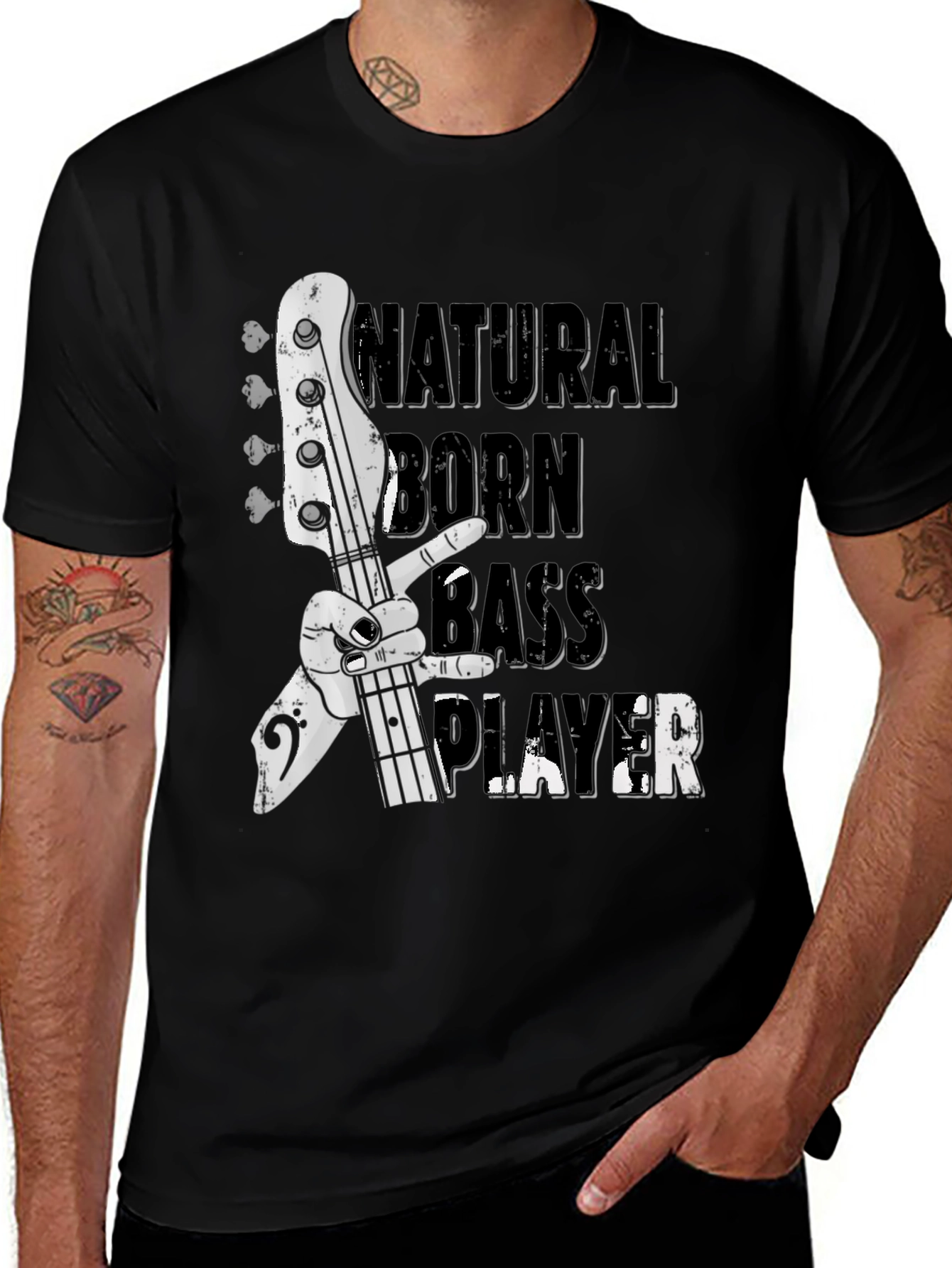 Natural Born Bass Player Graphic Tee
