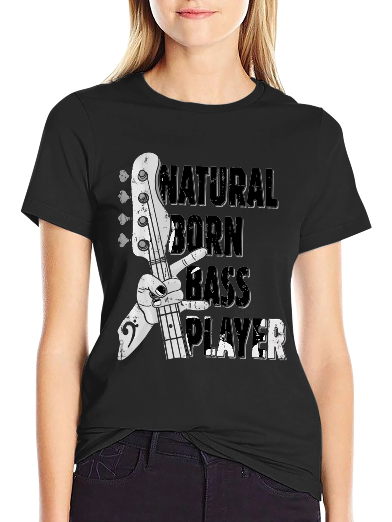 Natural Born Bass Player Graphic Tee