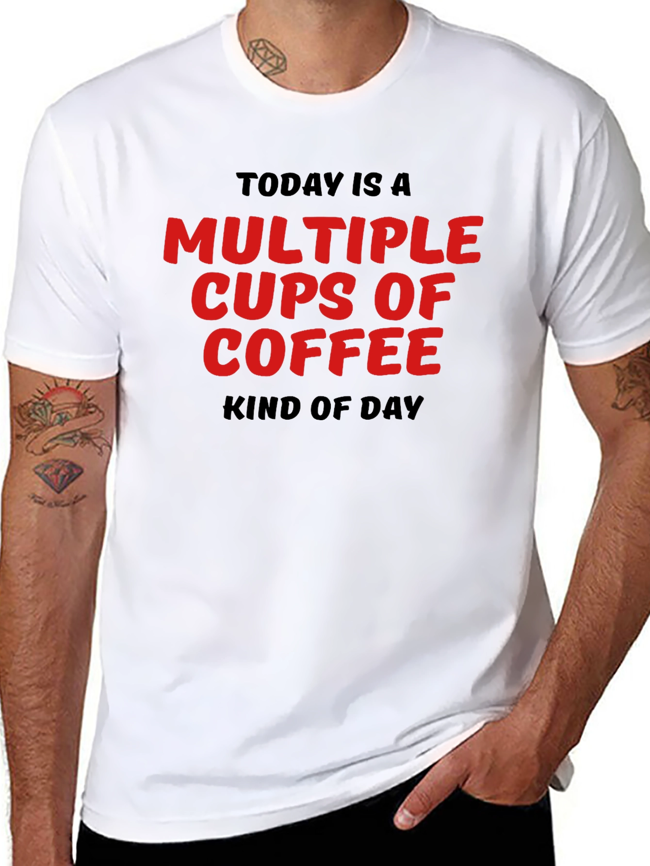 Multiple Cups of Coffee T-Shirt - Black