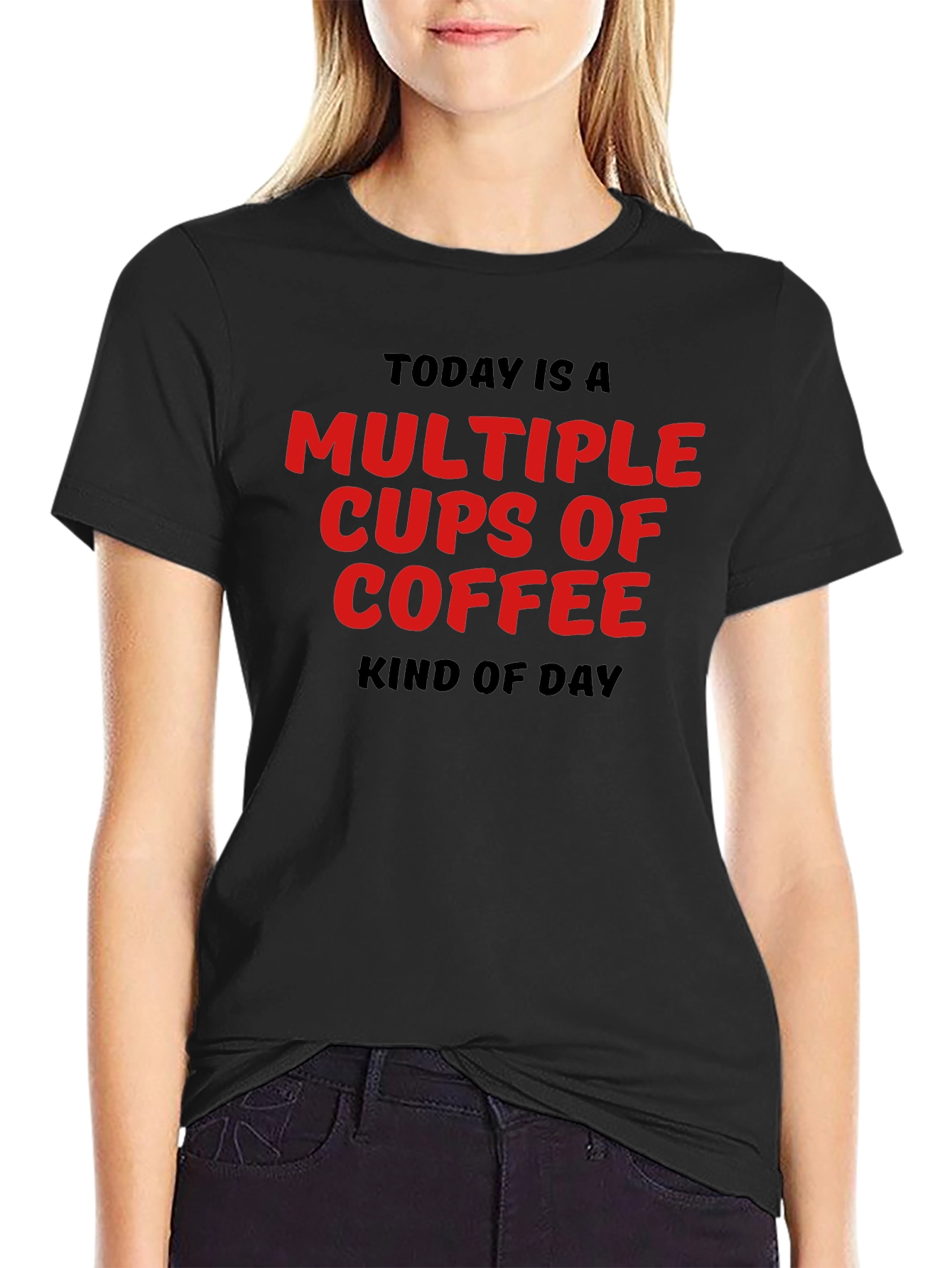 Multiple Cups of Coffee T-Shirt - Black
