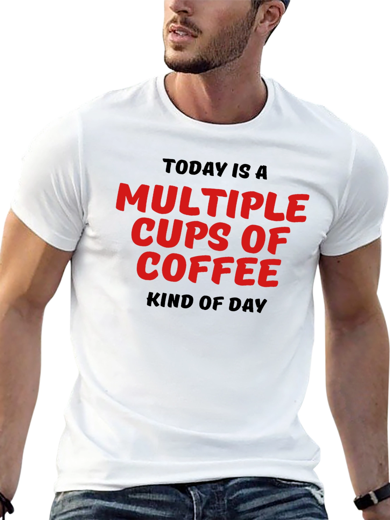 Multiple Cups of Coffee T-Shirt - Black