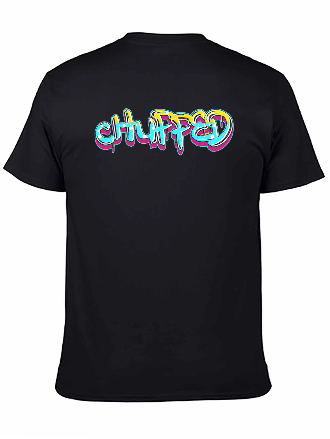 Chuffed Graphic Print Black T-Shirt