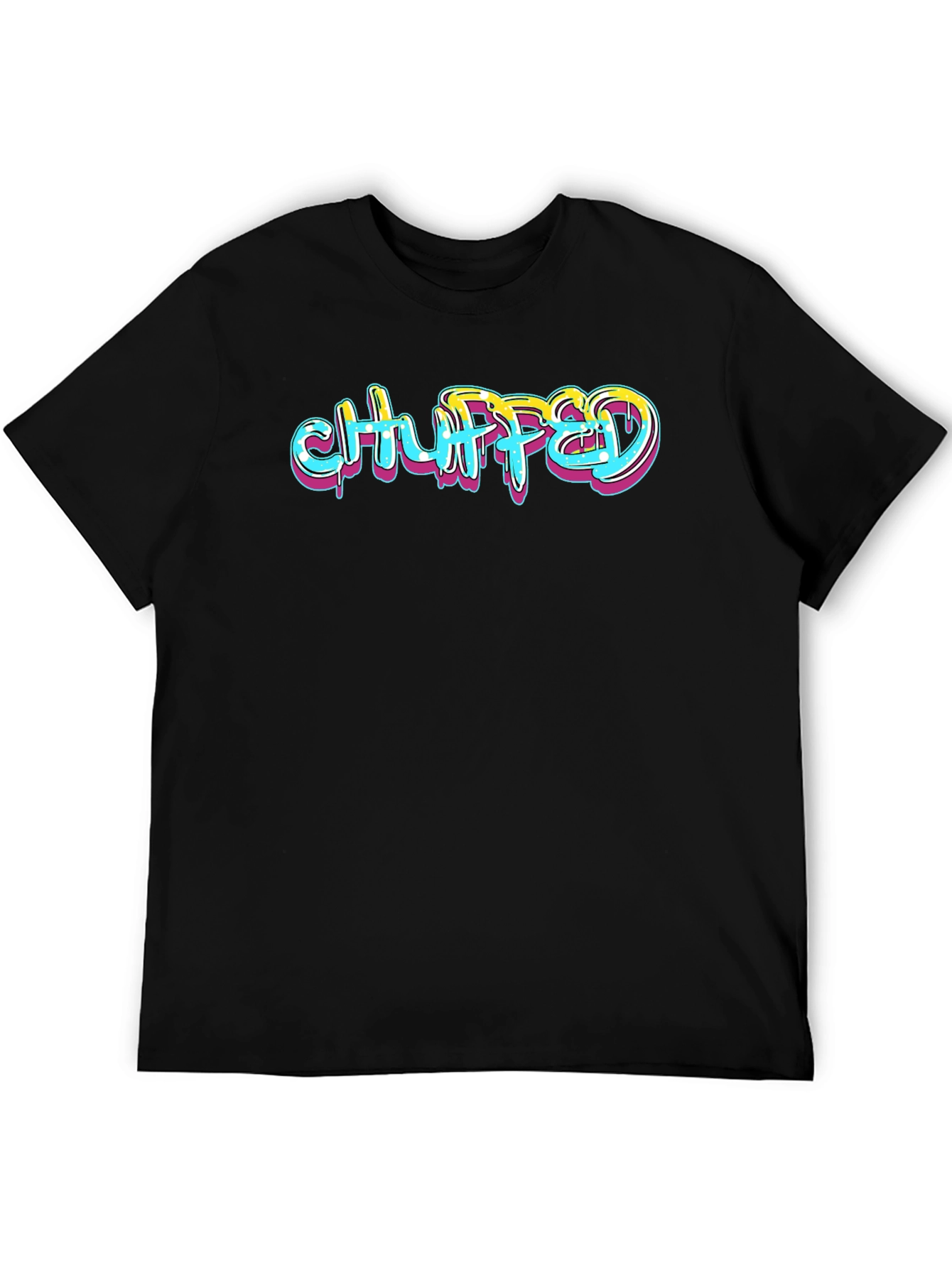 Chuffed Graphic Print Black T-Shirt