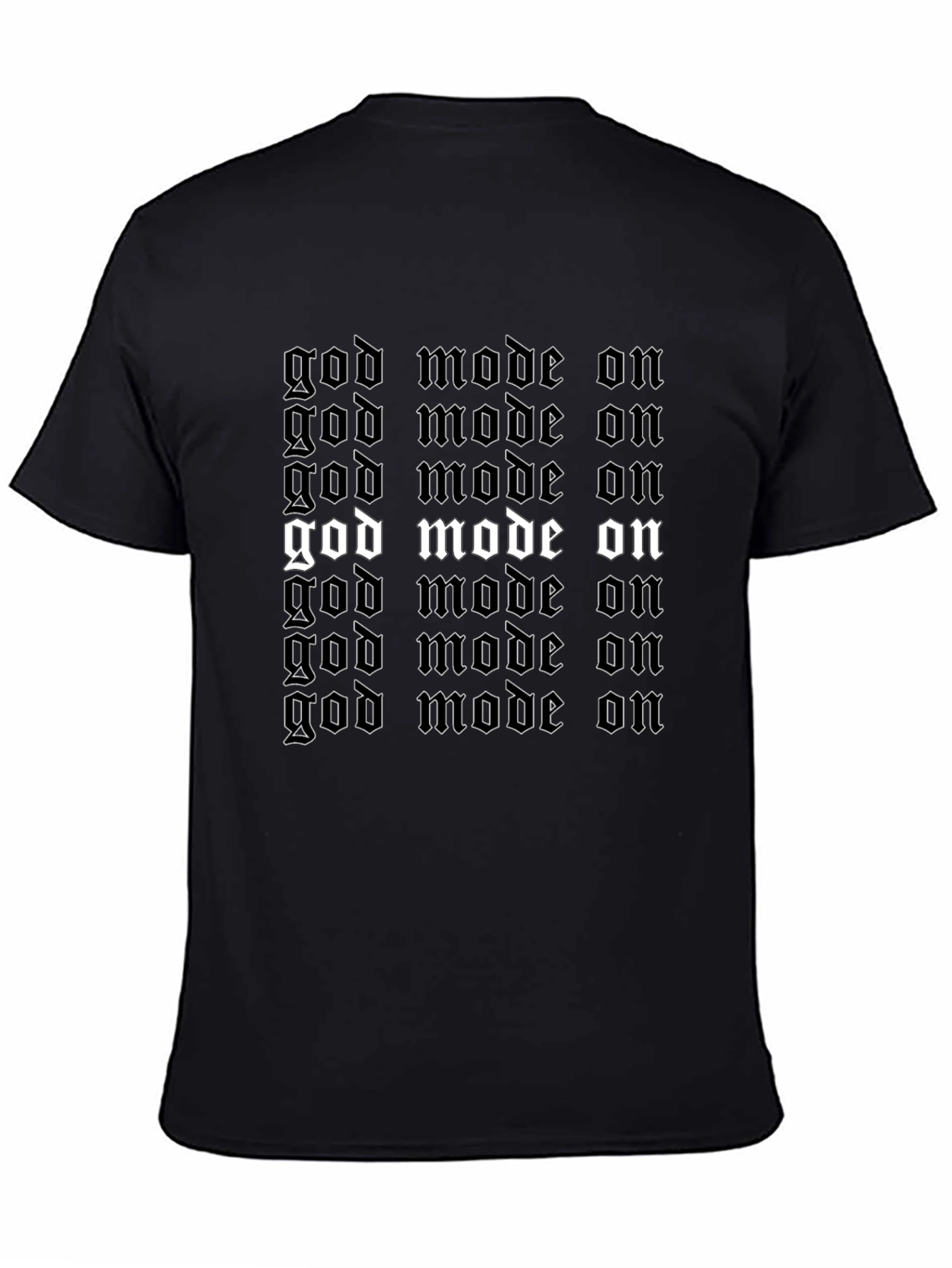 God Mode On Black Graphic Tee
