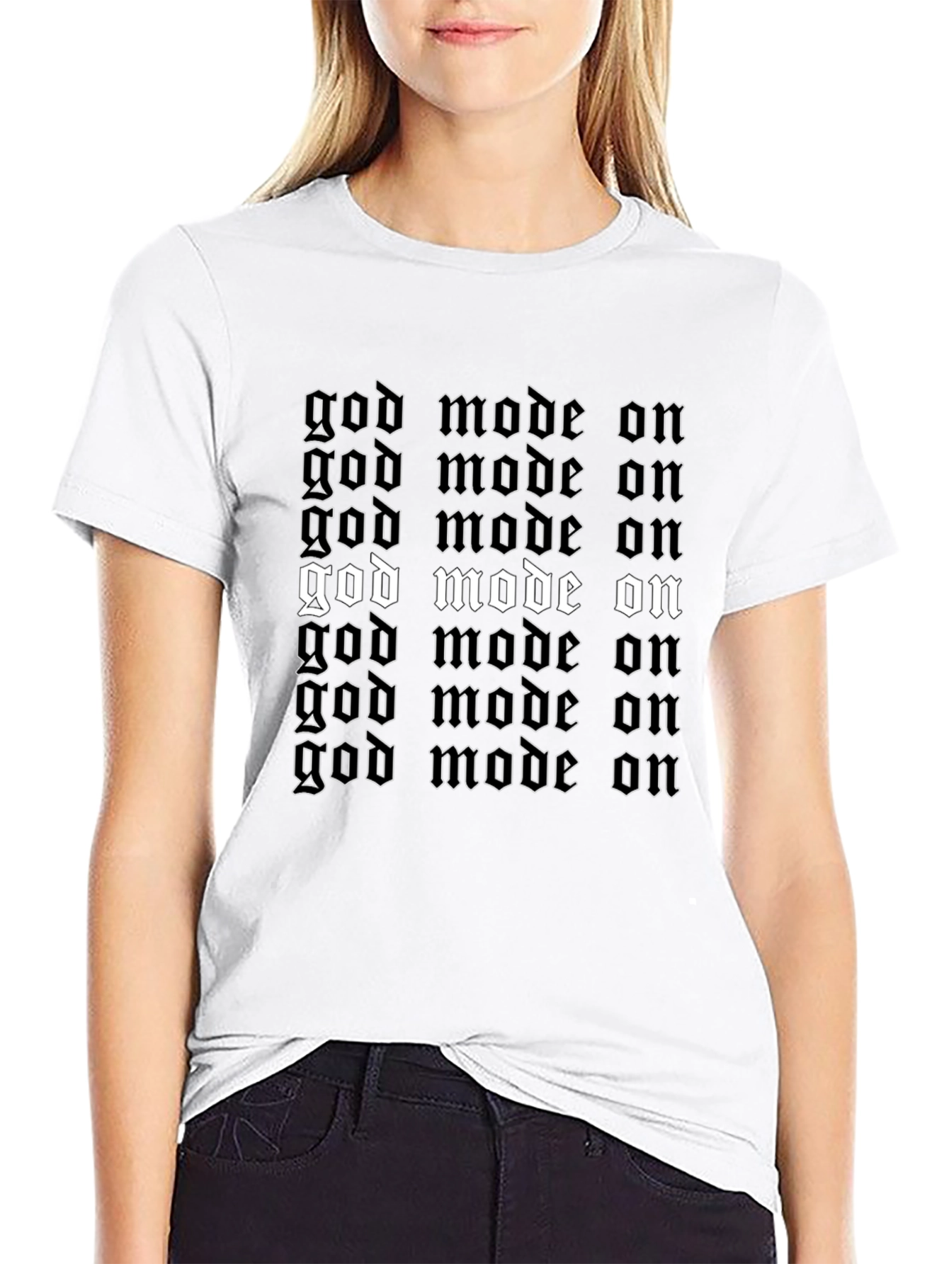 God Mode On Black Graphic Tee