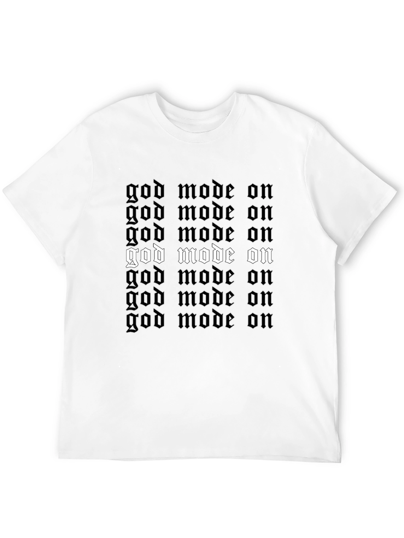 God Mode On Black Graphic Tee