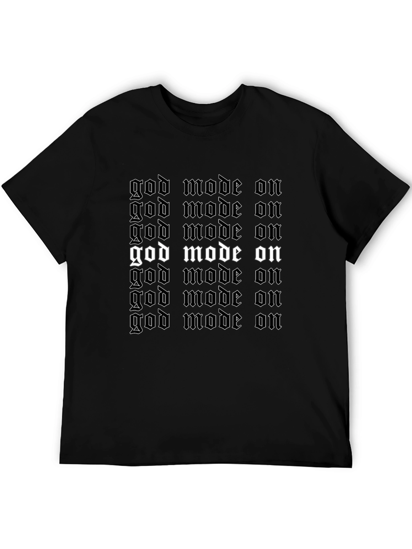 God Mode On Black Graphic Tee