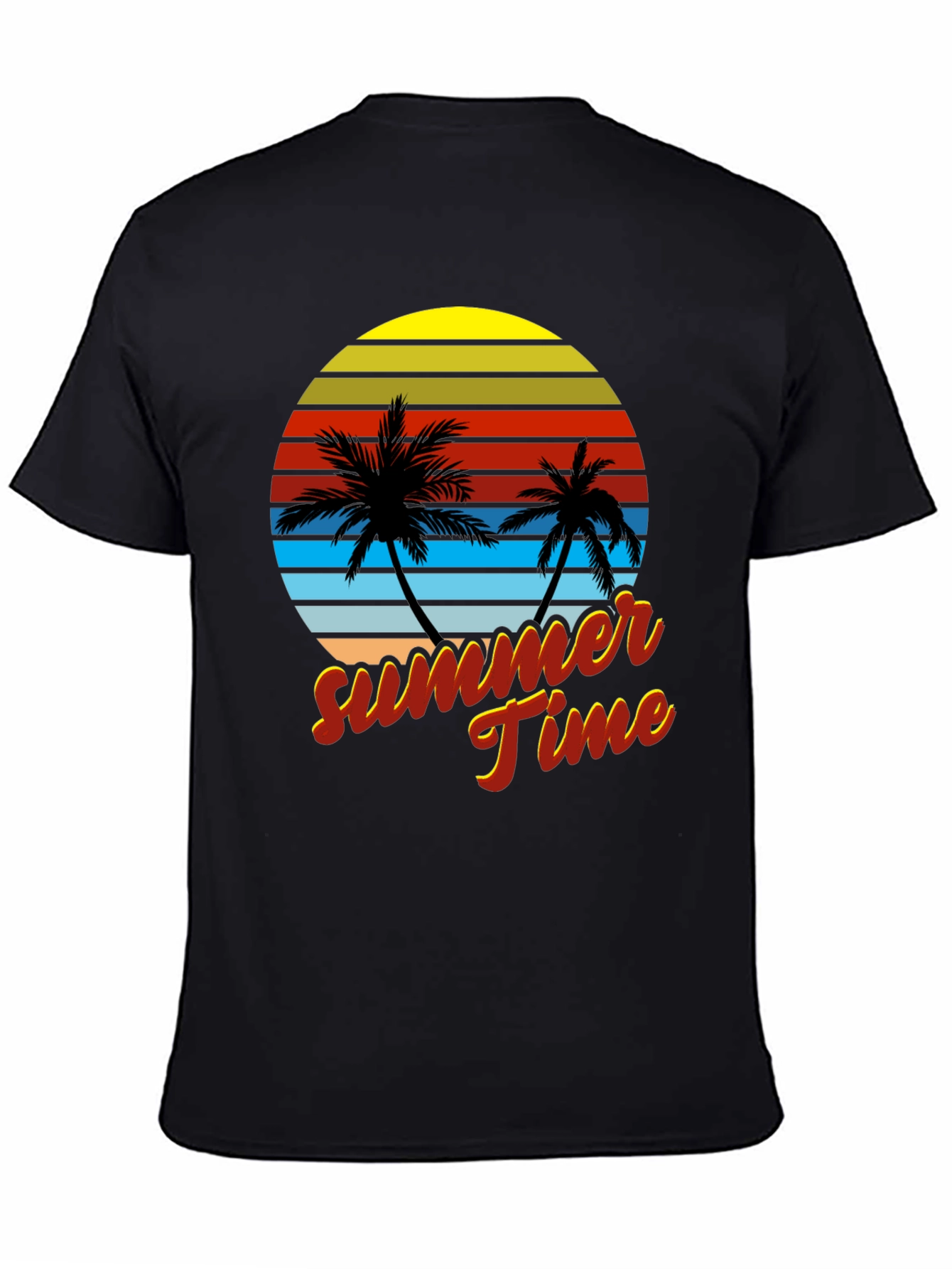 Retro Summer Time Palm Tree T-Shirt