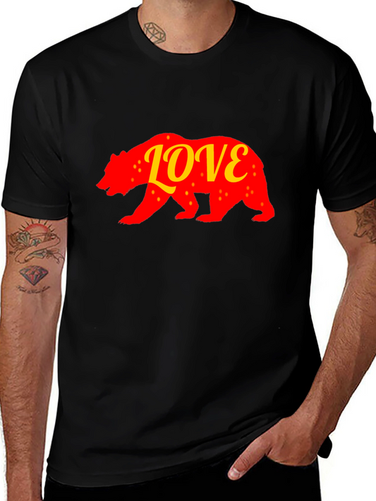 California Bear Love T-Shirt - Black