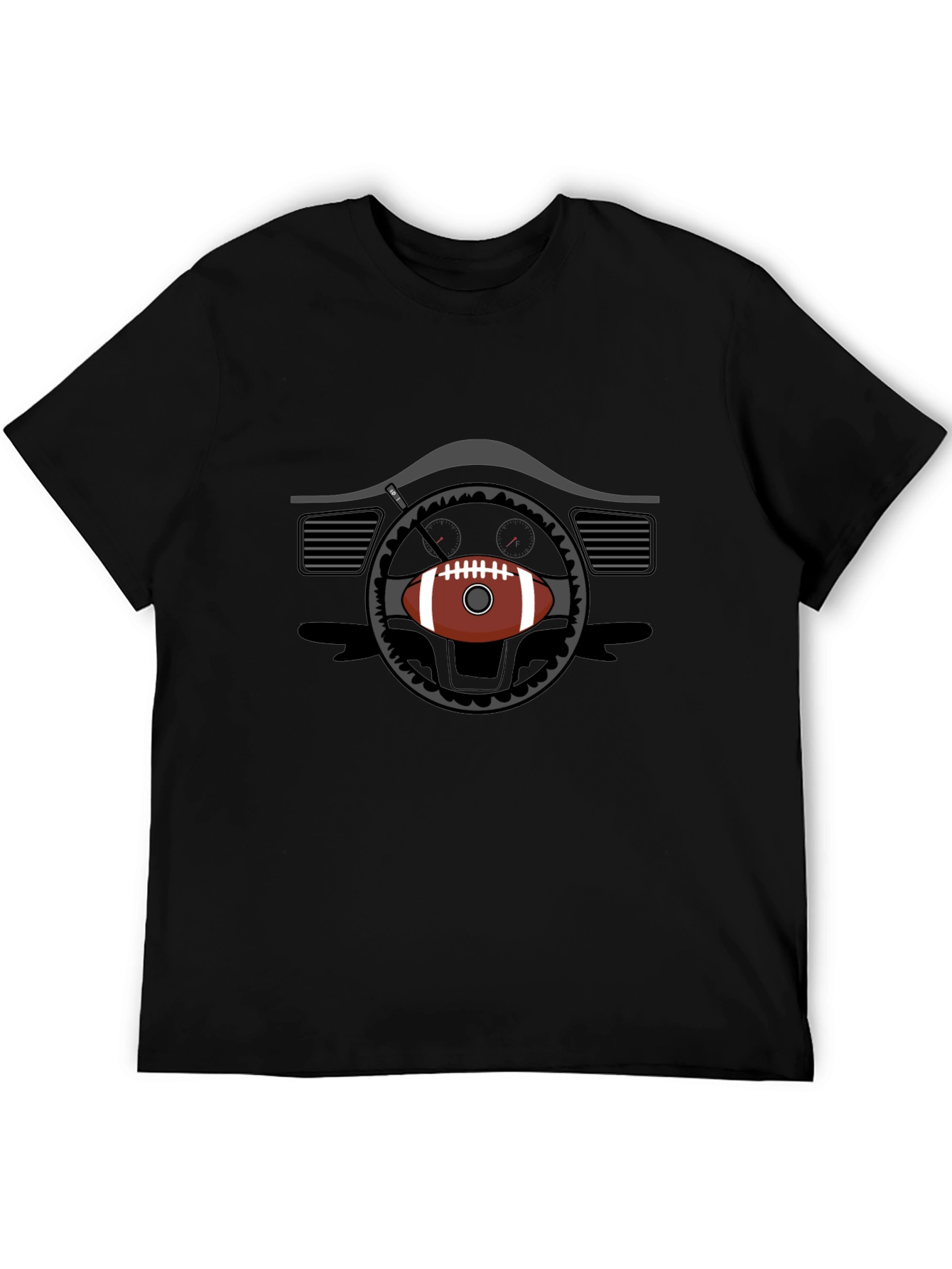 Football Steering Wheel Graphic Tee