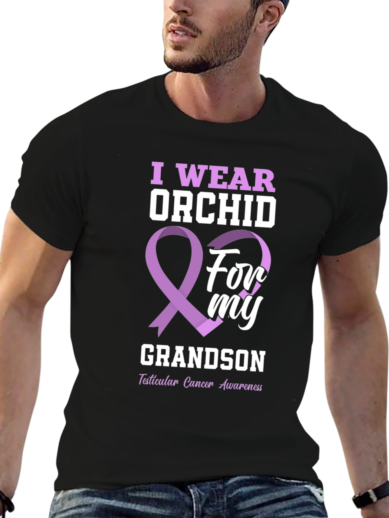 I Wear Orchid For My Grandson T-Shirt