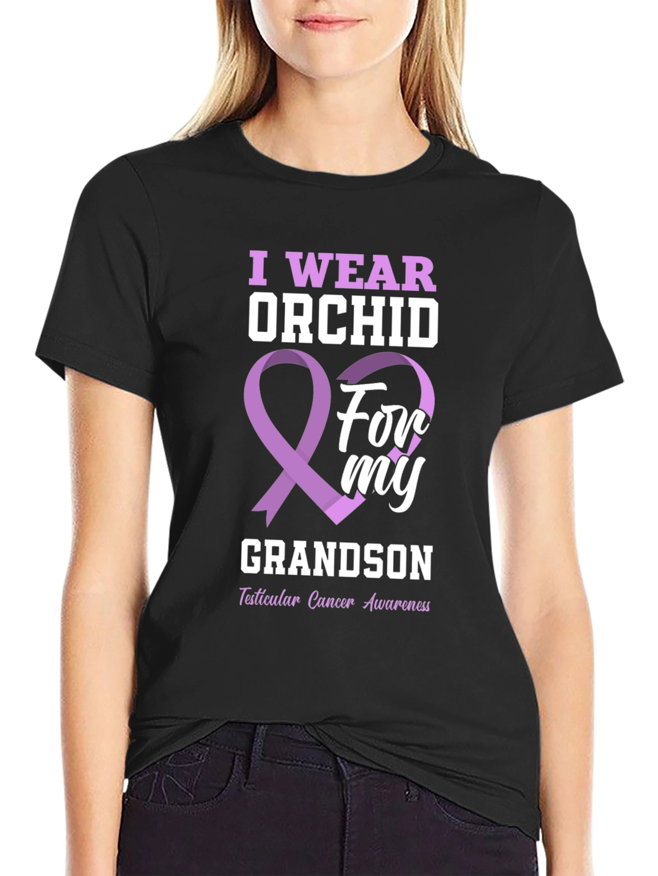 I Wear Orchid For My Grandson T-Shirt