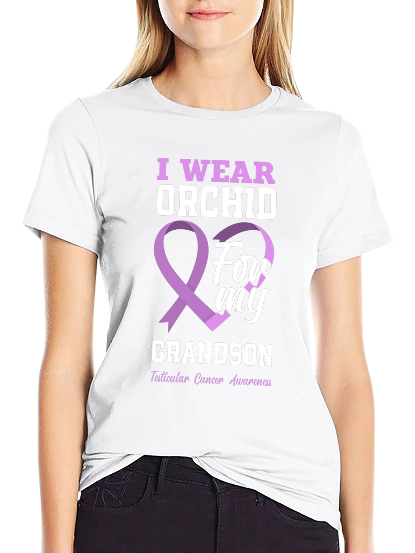 I Wear Orchid For My Grandson T-Shirt