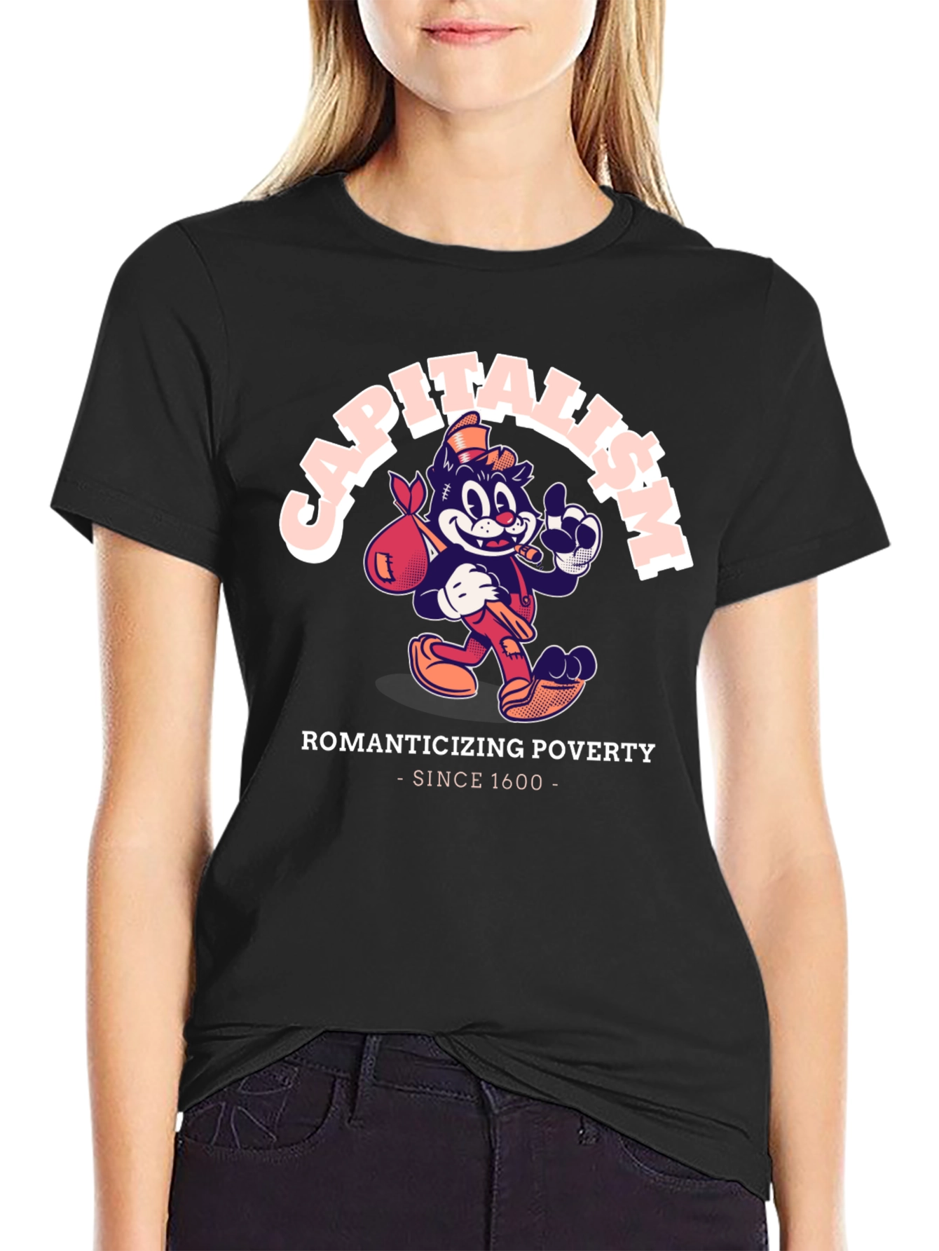 Capitalism Romanticizing Poverty Graphic T-Shirt