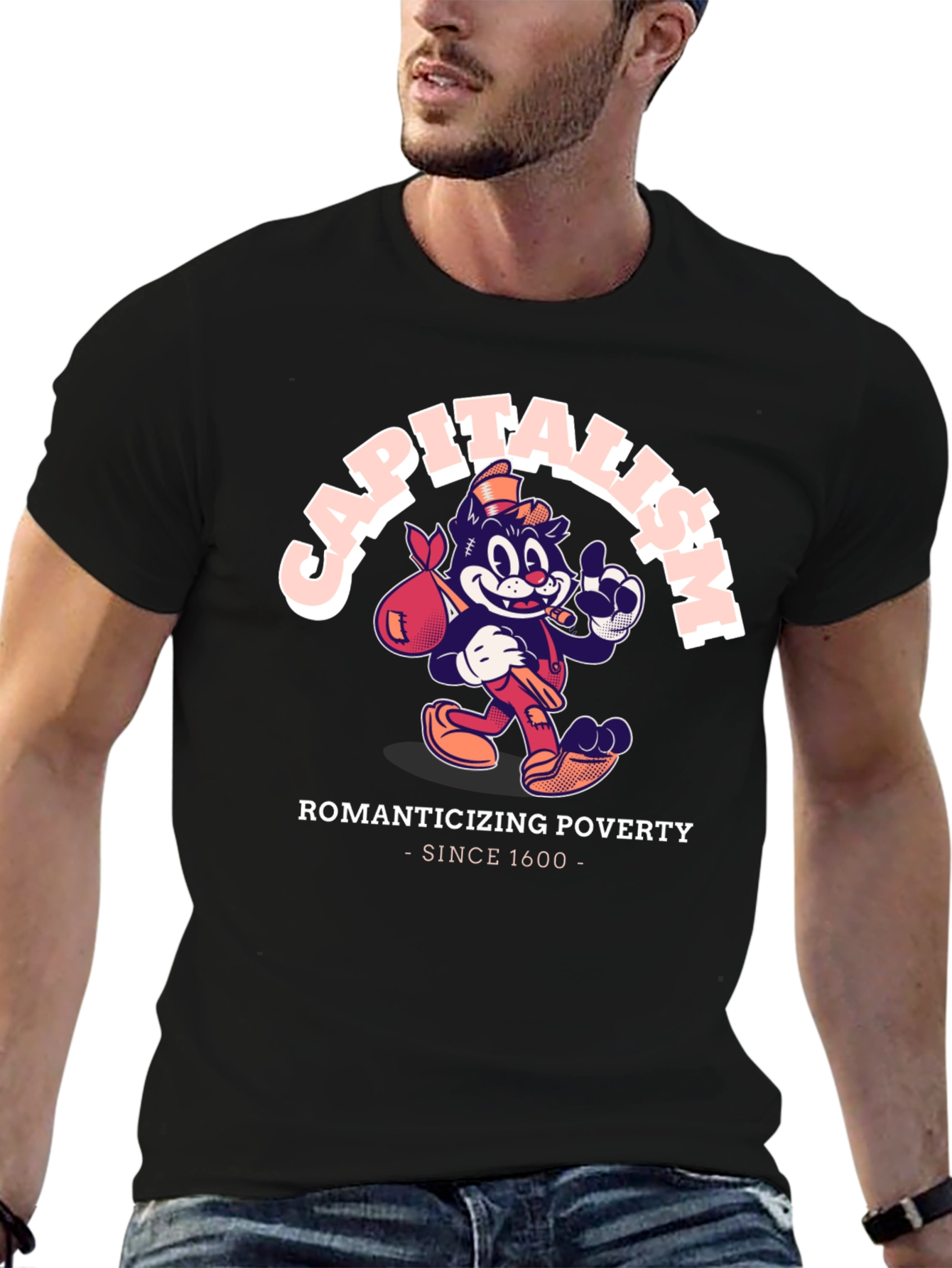 Capitalism Romanticizing Poverty Graphic T-Shirt