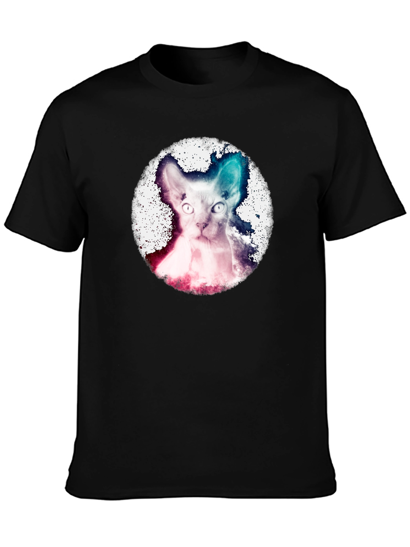 Galaxy Sphynx Cat Graphic Tee - Cool Design!