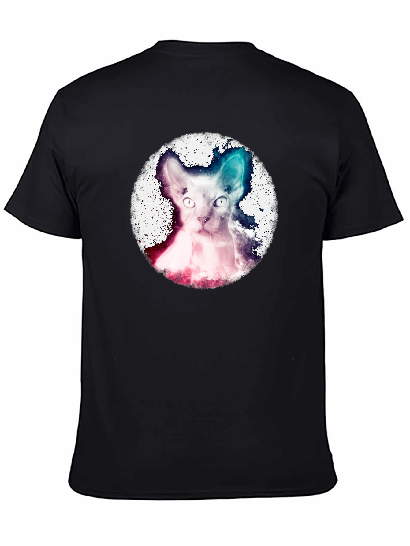 Galaxy Sphynx Cat Graphic Tee - Cool Design!
