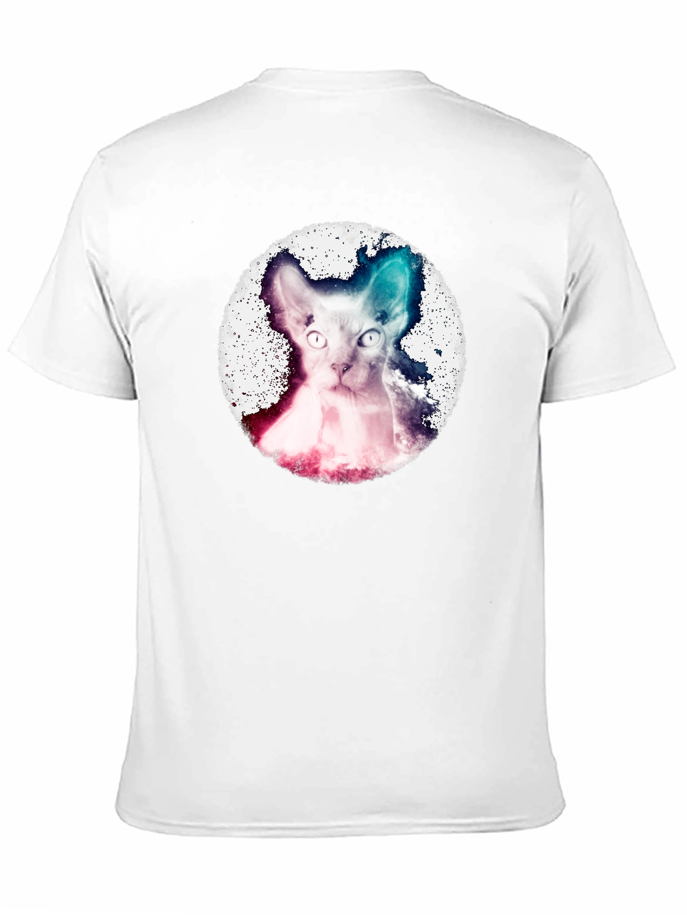 Galaxy Sphynx Cat Graphic Tee - Cool Design!