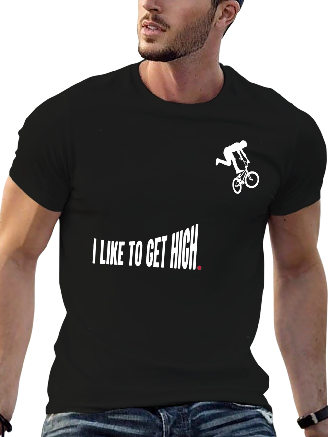 I Like To Get High BMX Black T-Shirt