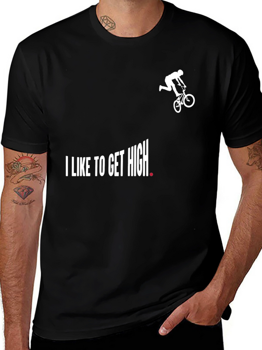 I Like To Get High BMX Black T-Shirt