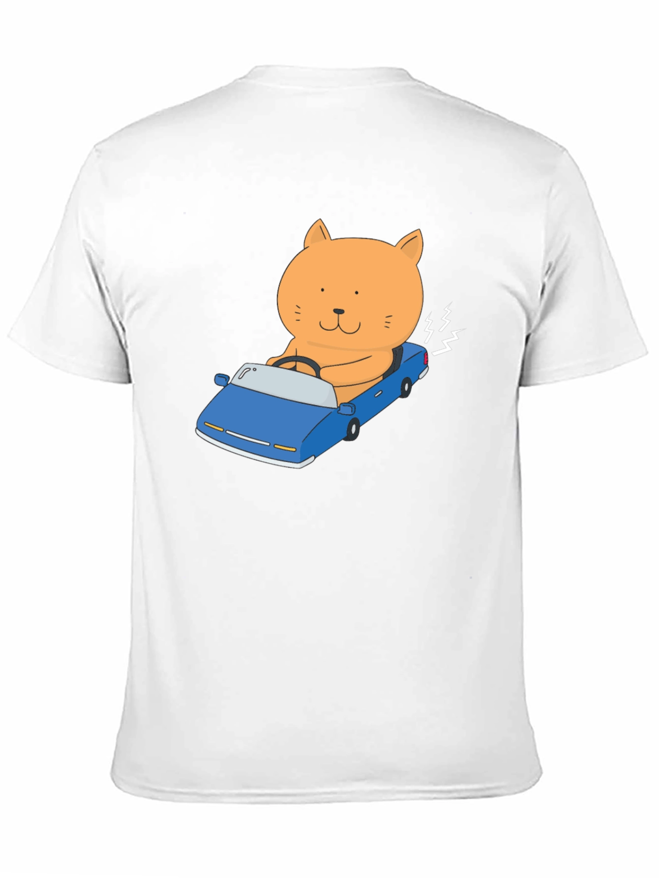 Cat Driving Car Graphic T-Shirt