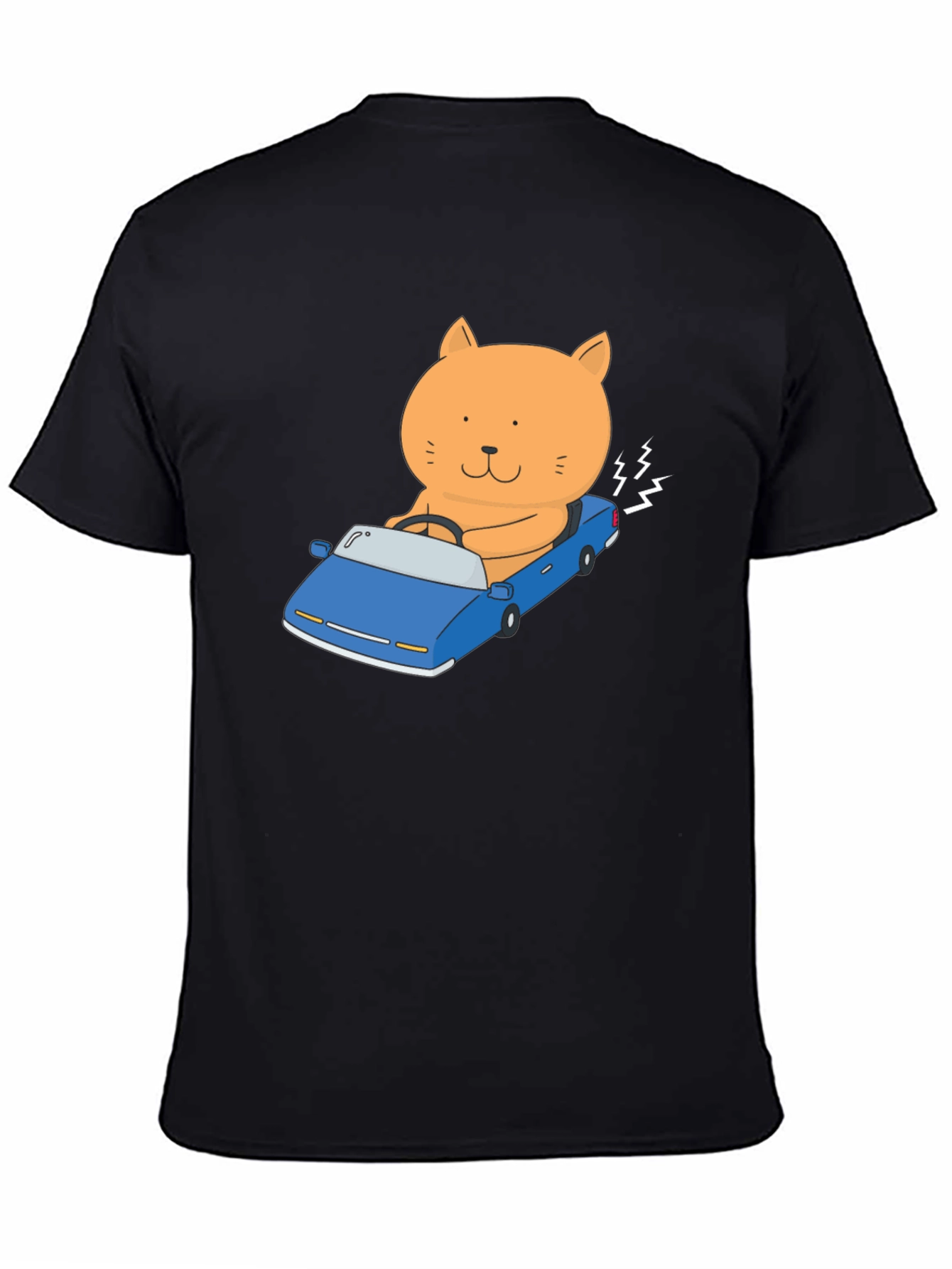 Cat Driving Car Graphic T-Shirt